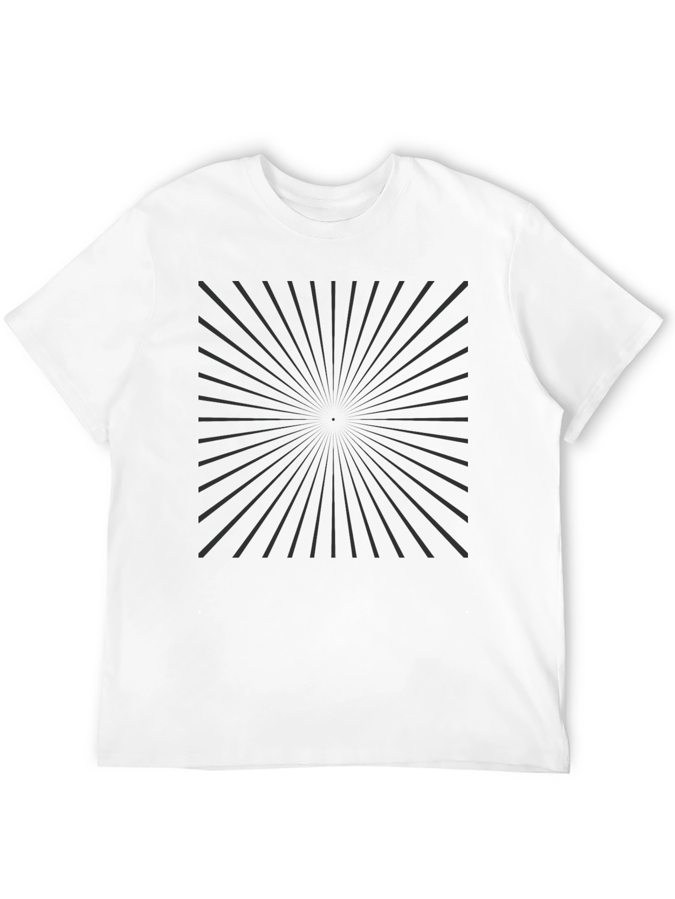 Black Sunburst Graphic Tee - Modern Style