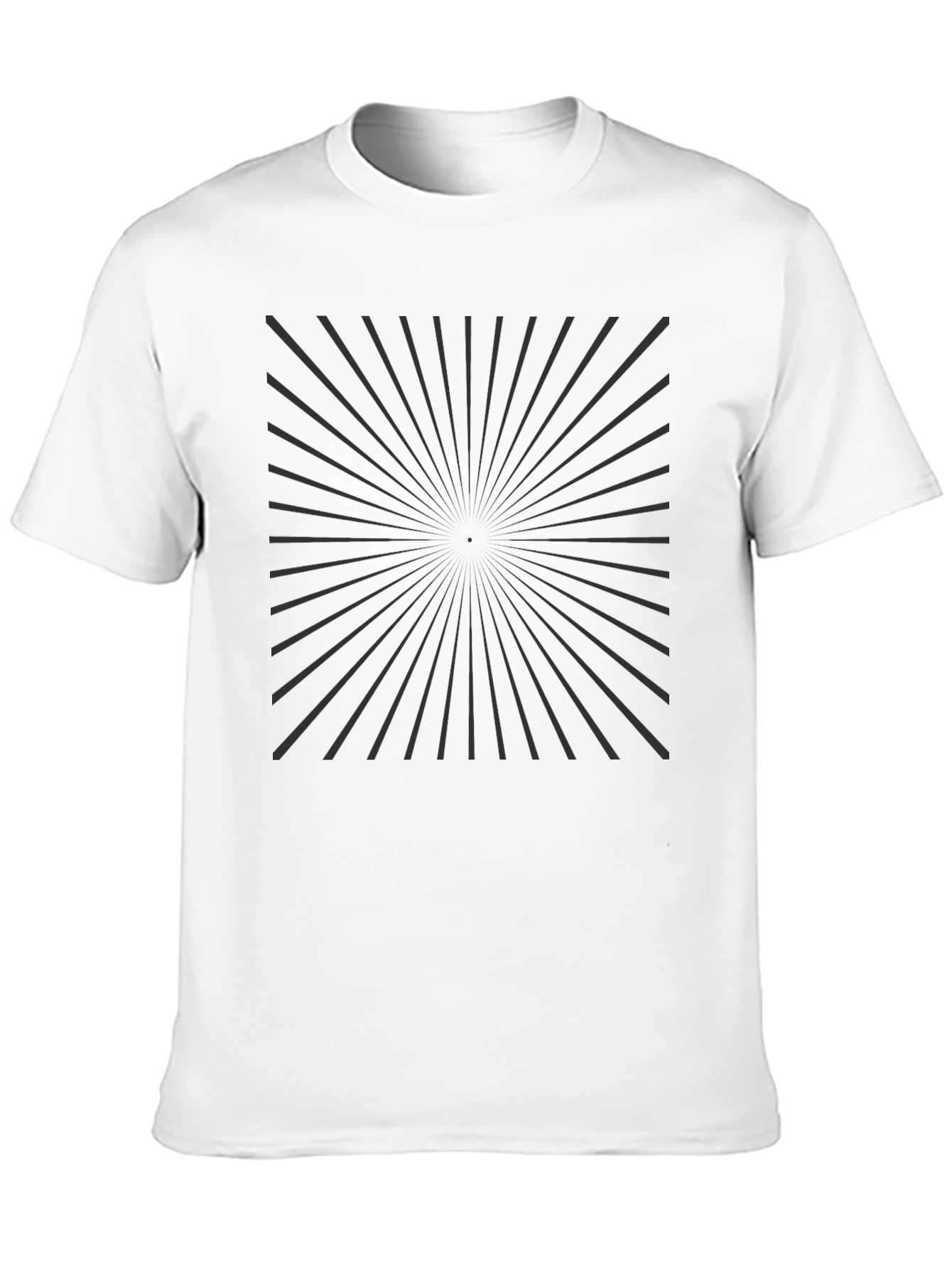 Black Sunburst Graphic Tee - Modern Style