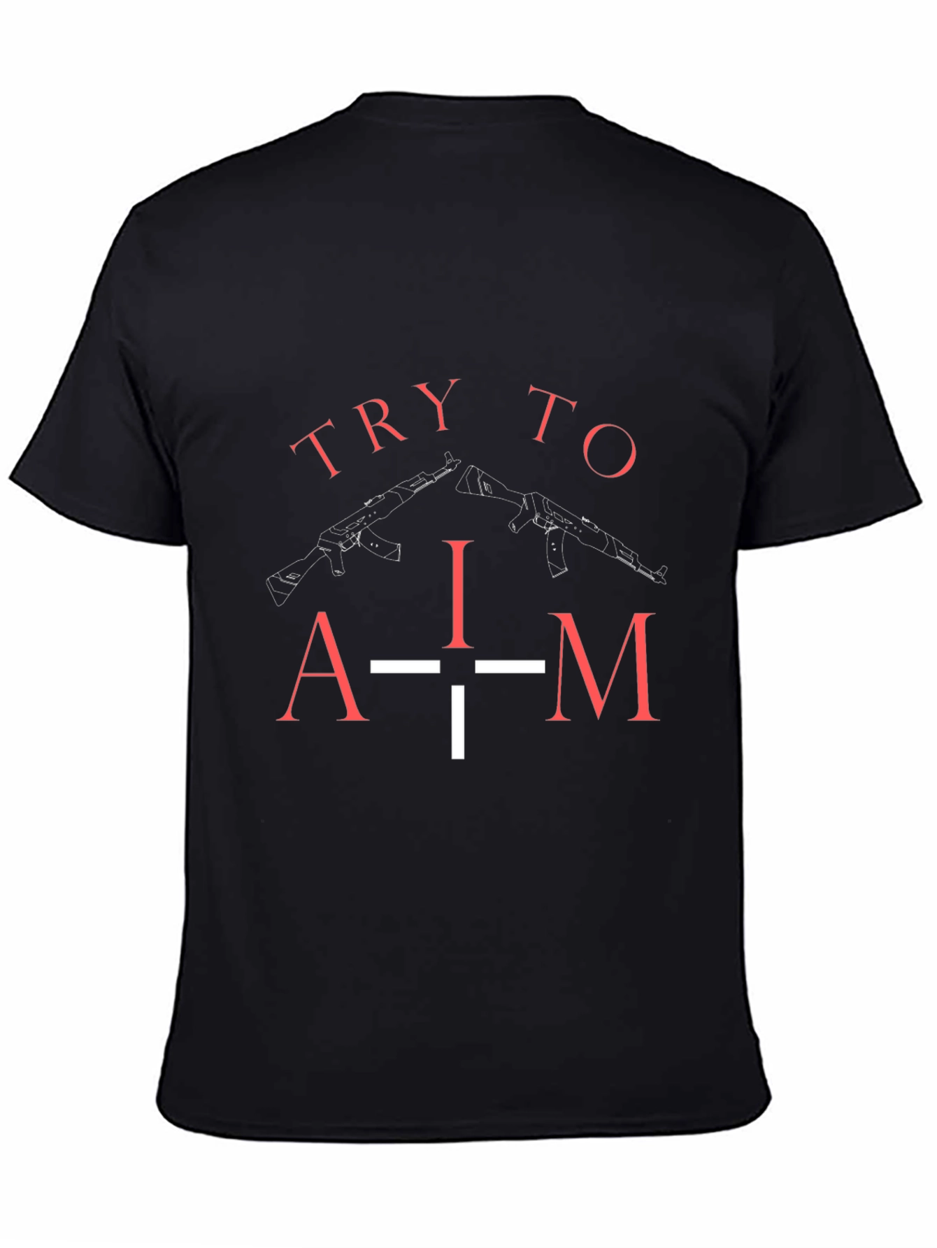Try to Aim Graphic T-Shirt - Black