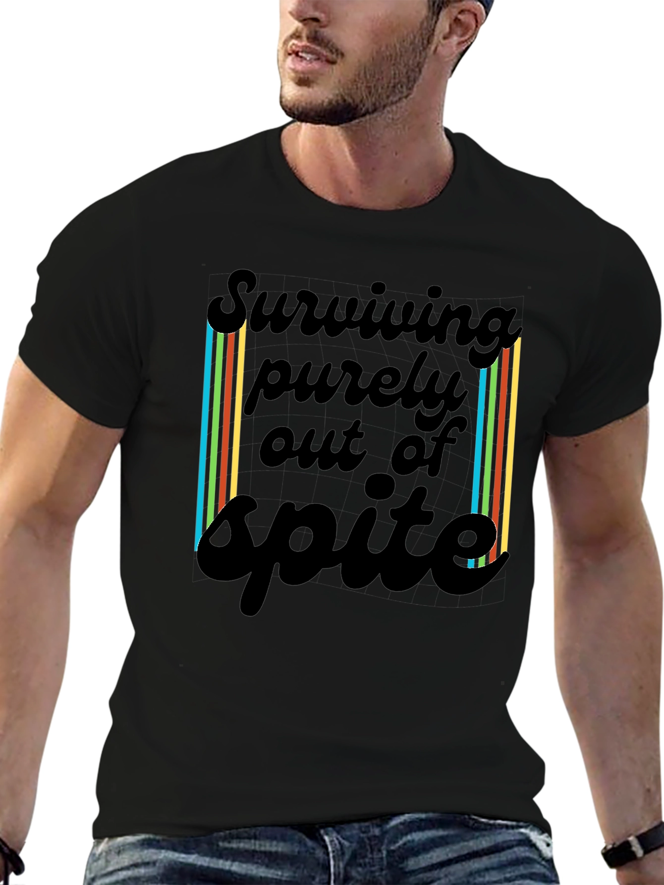 Surviving Spite T-Shirt - Black Casual Tee