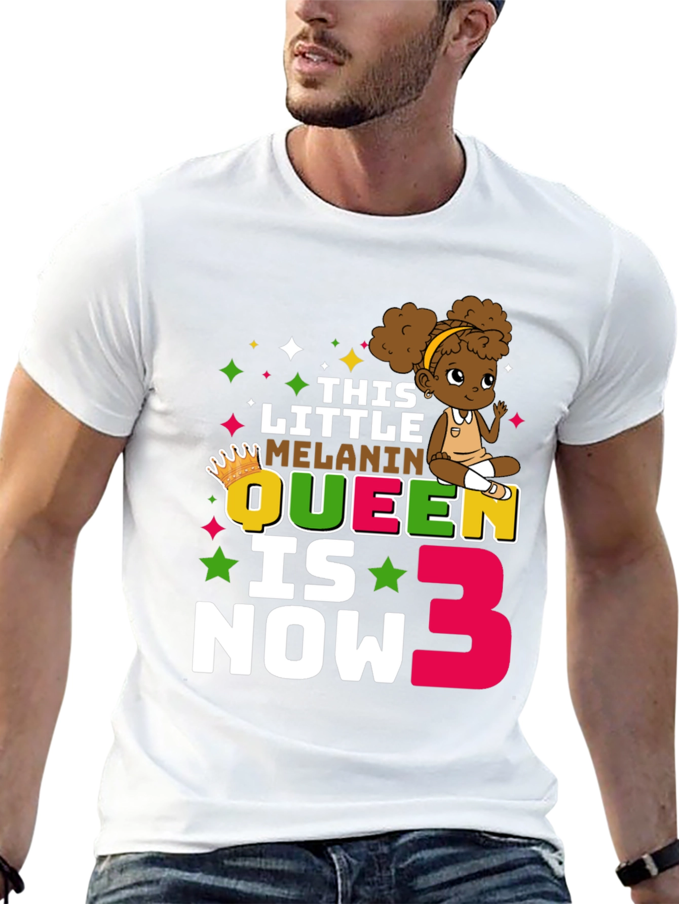 Melanin Queen 3rd Birthday T-Shirt