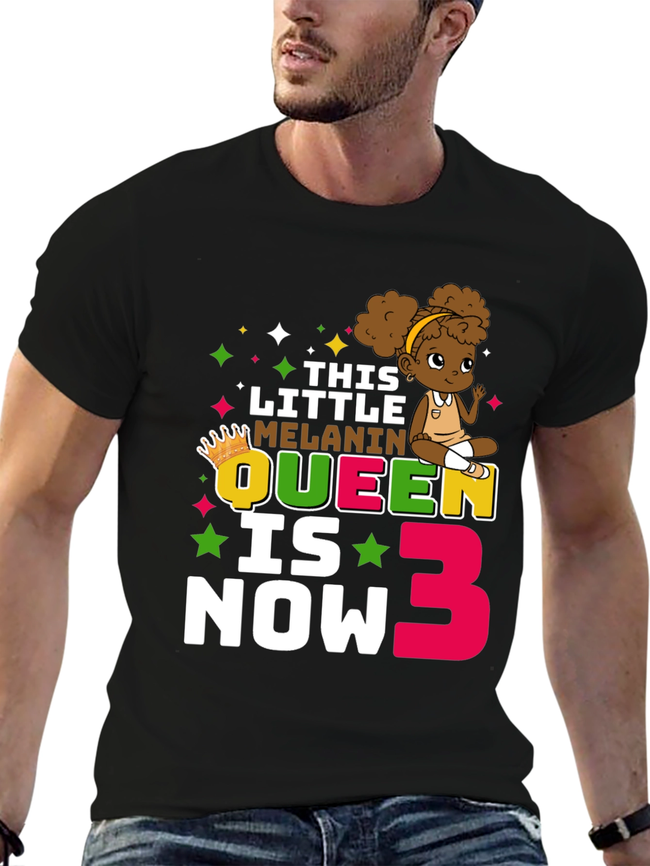 Melanin Queen 3rd Birthday T-Shirt