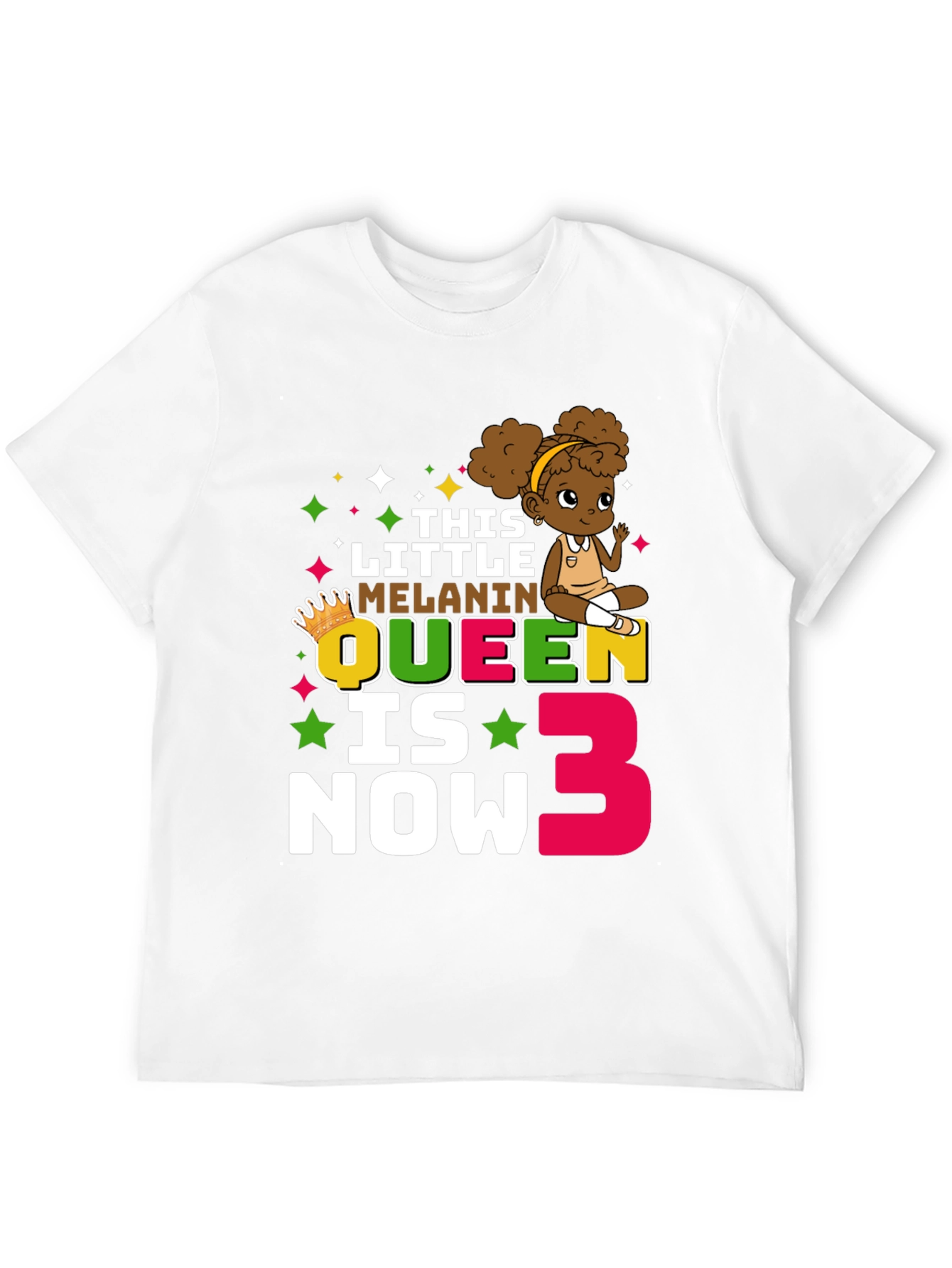 Melanin Queen 3rd Birthday T-Shirt