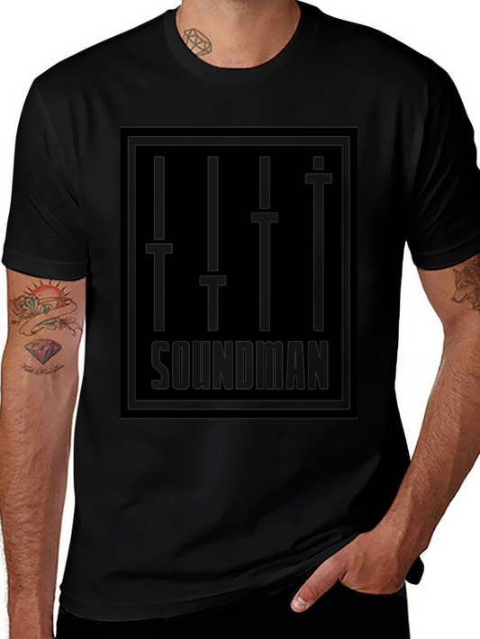 Soundman Graphic T-Shirt - Black Crew Neck Tee