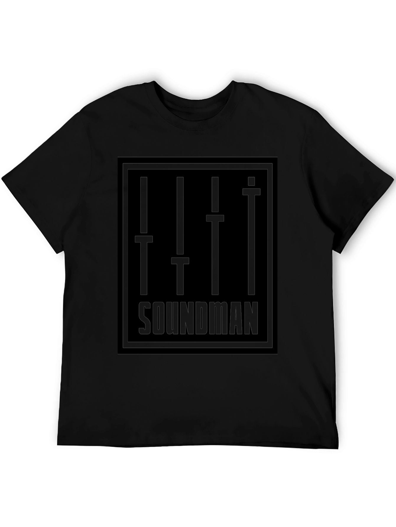 Soundman Graphic T-Shirt - Black Crew Neck Tee