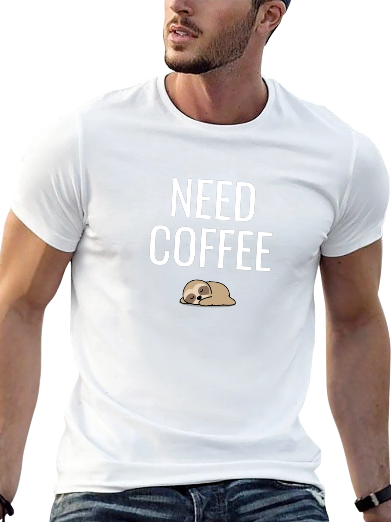 Need Coffee Sloth Graphic Tee