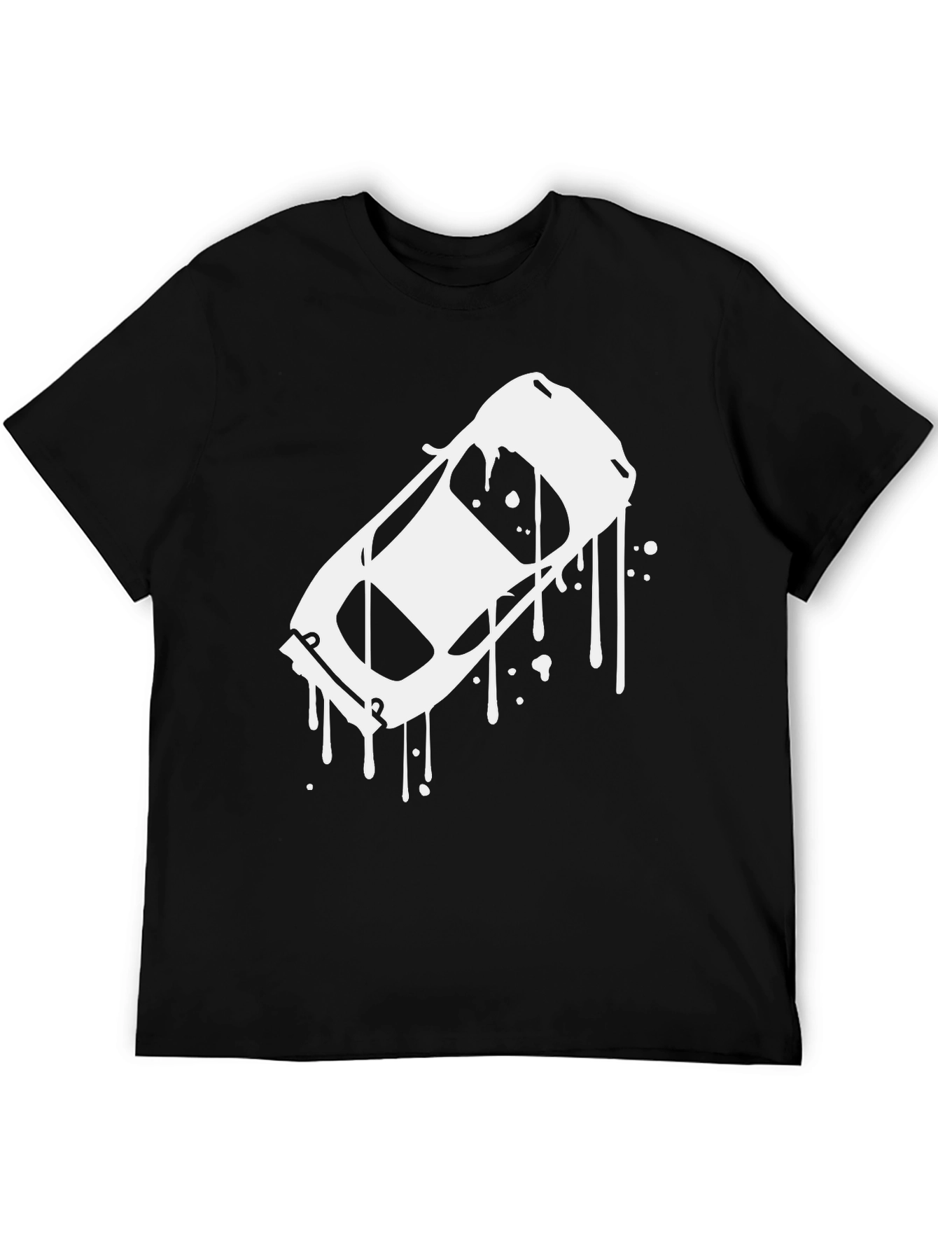 Black T-Shirt with Car Graphic Tee