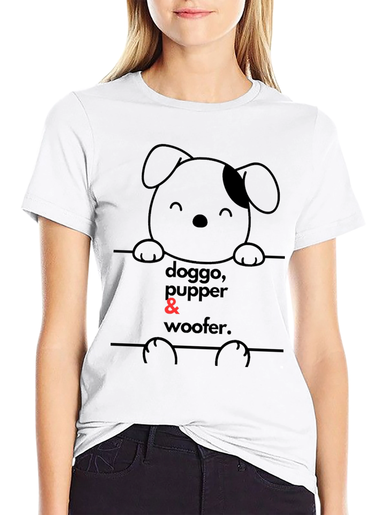 Doggo Pupper & Woofer T-Shirt - Cute Dog Design