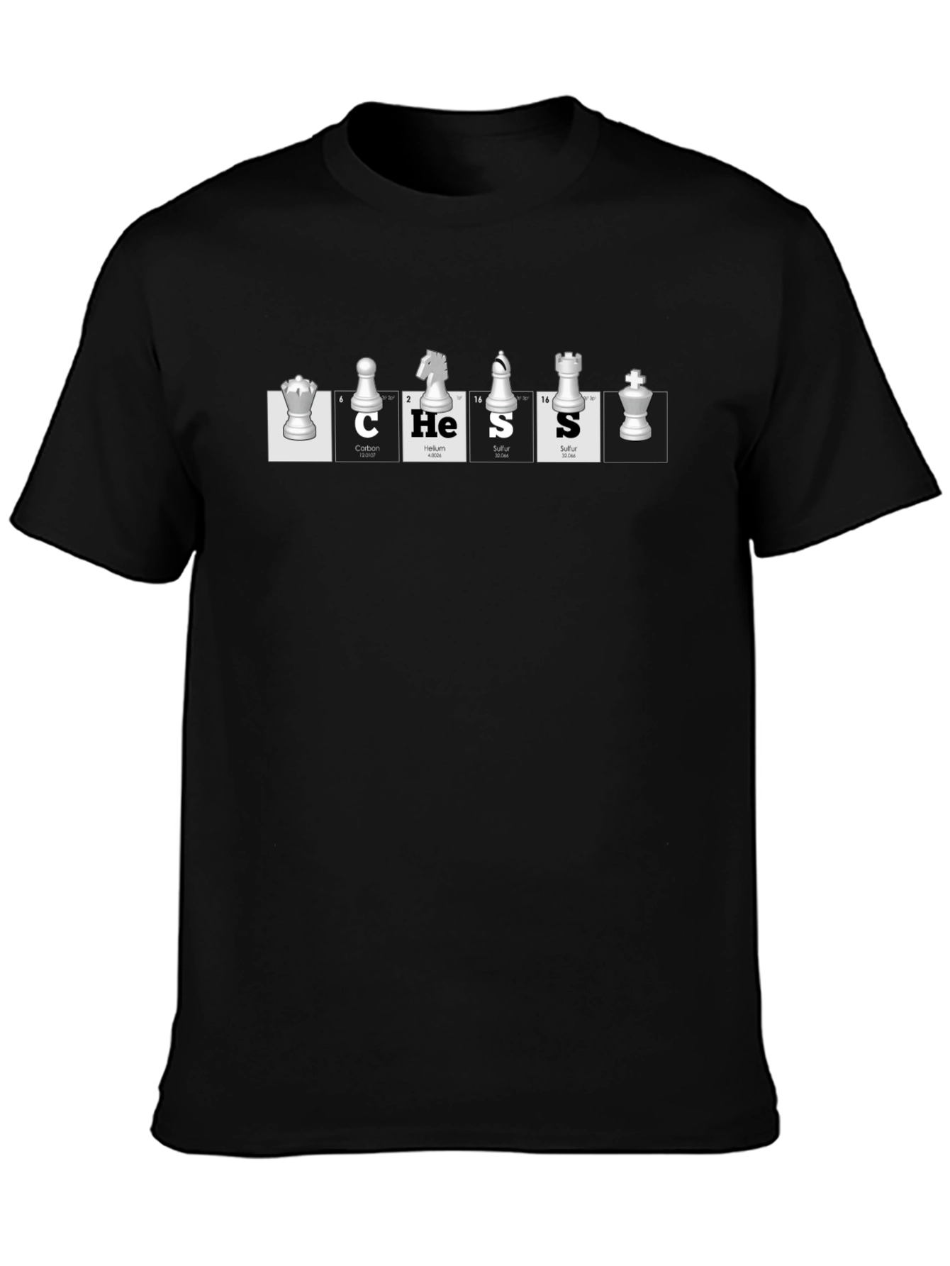 Chess Elements Black T-Shirt