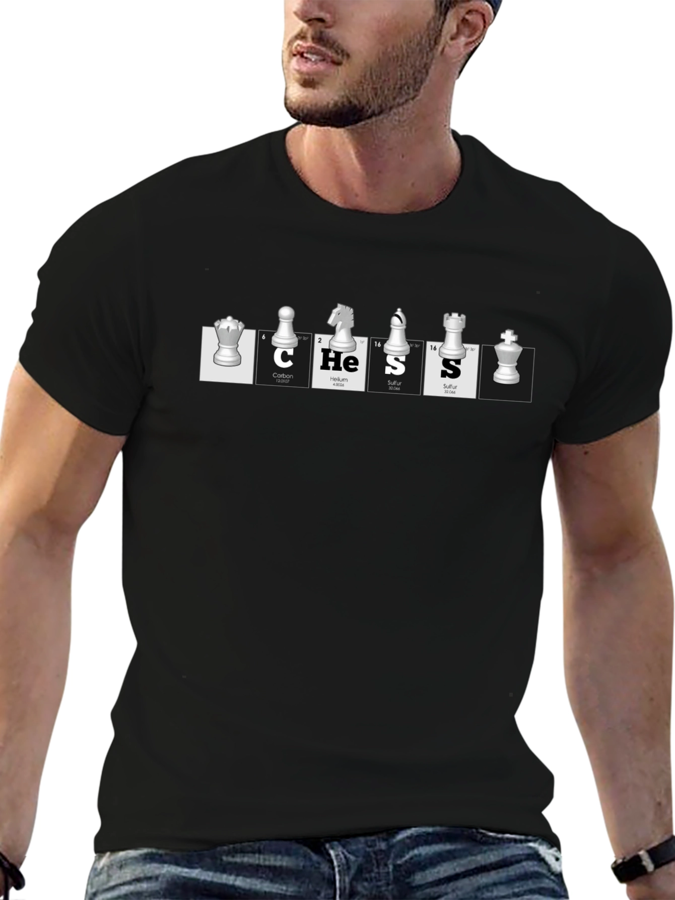 Chess Elements Black T-Shirt