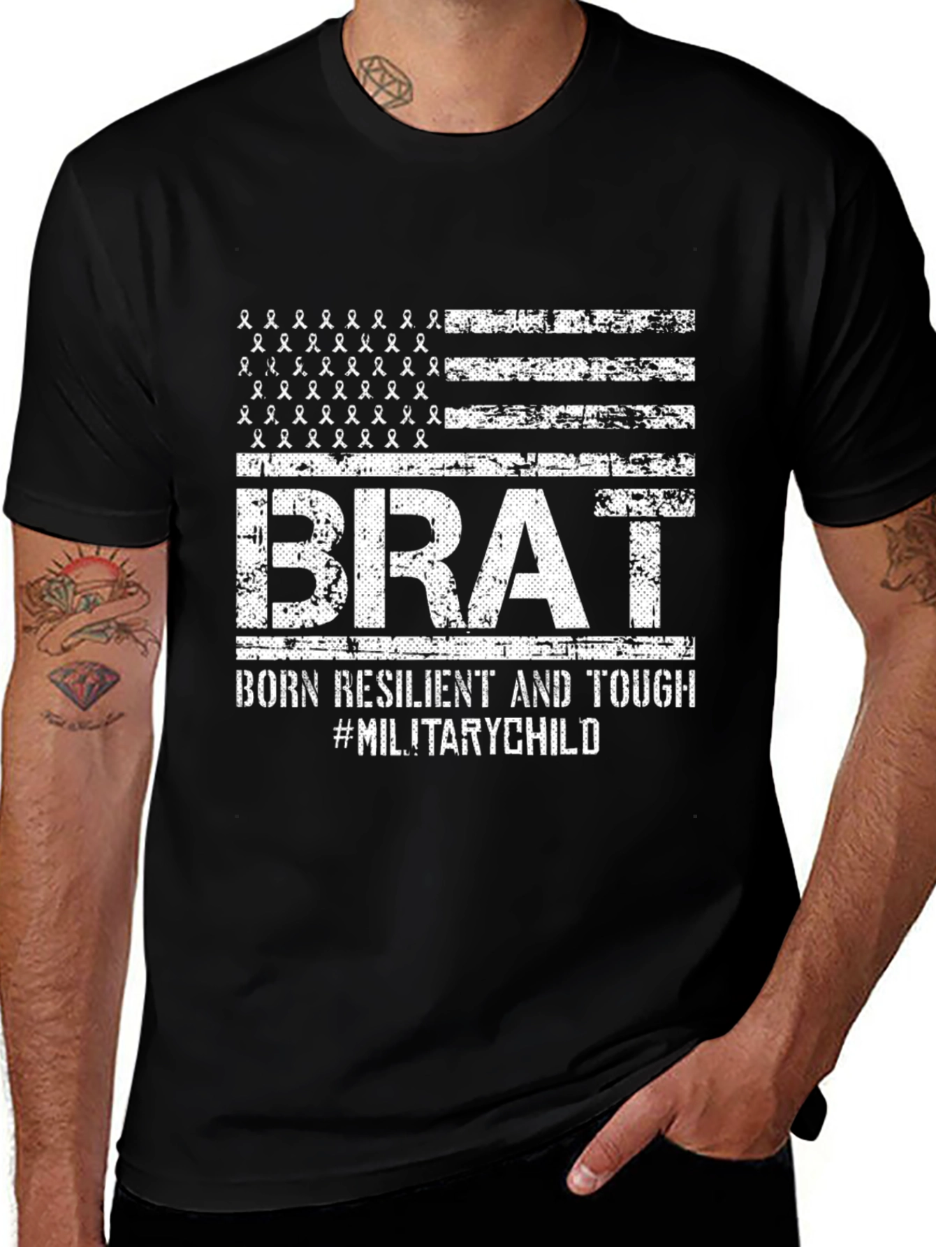 Military Brat T-Shirt - Born Resilient & Tough