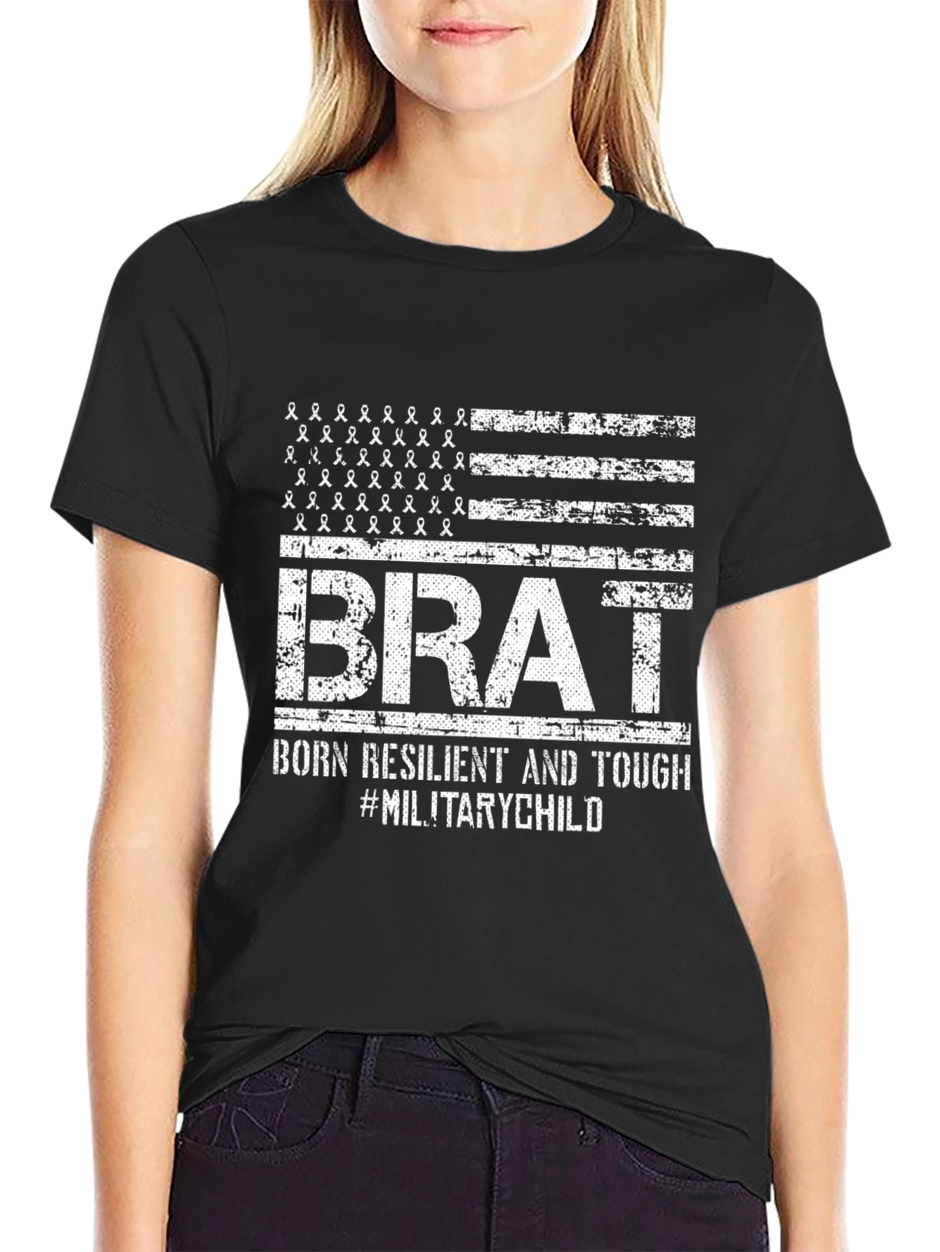 Military Brat T-Shirt - Born Resilient & Tough