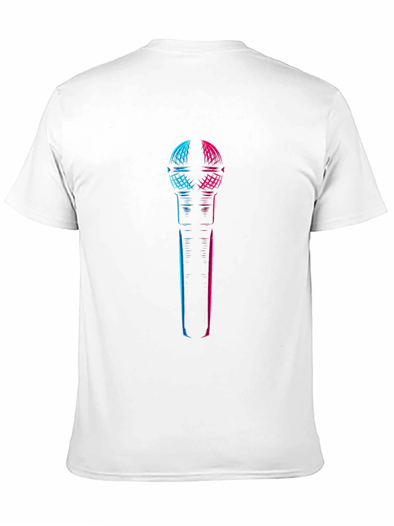 Neon Microphone Graphic Tee - Black