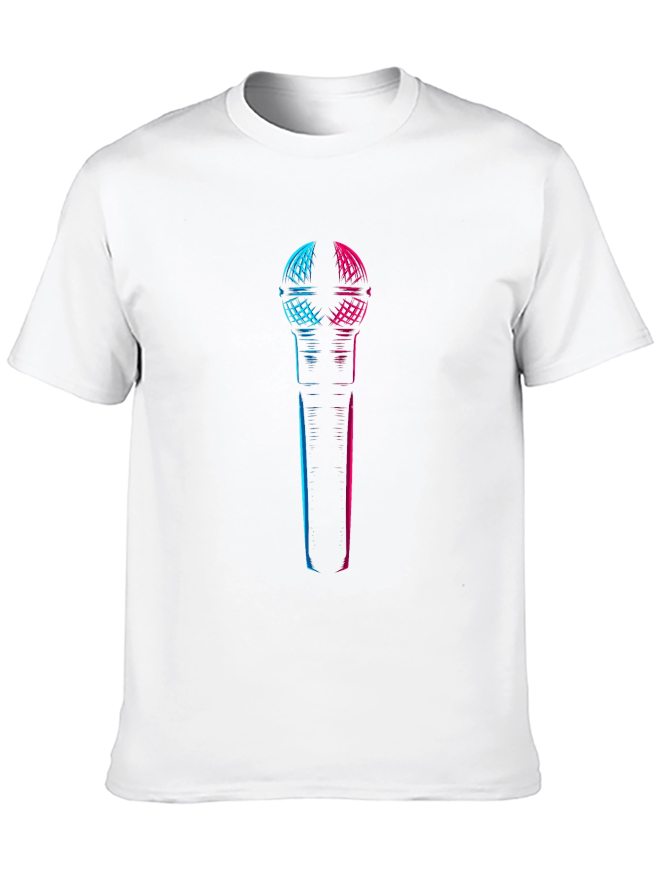 Neon Microphone Graphic Tee - Black