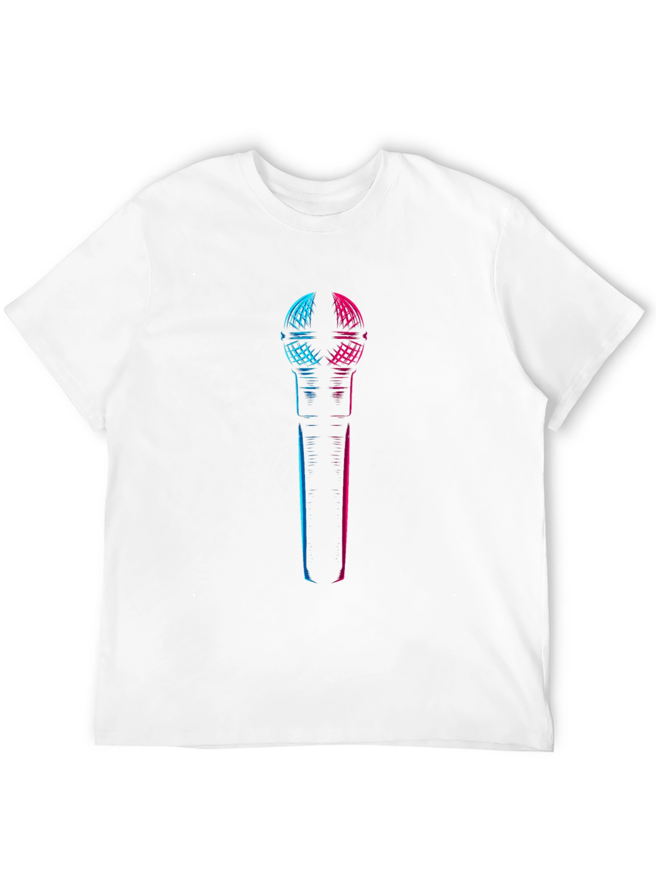 Neon Microphone Graphic Tee - Black