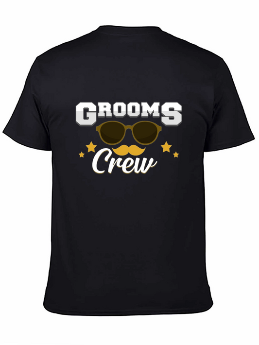 Grooms Crew Graphic T-Shirt - Wedding Party Apparel