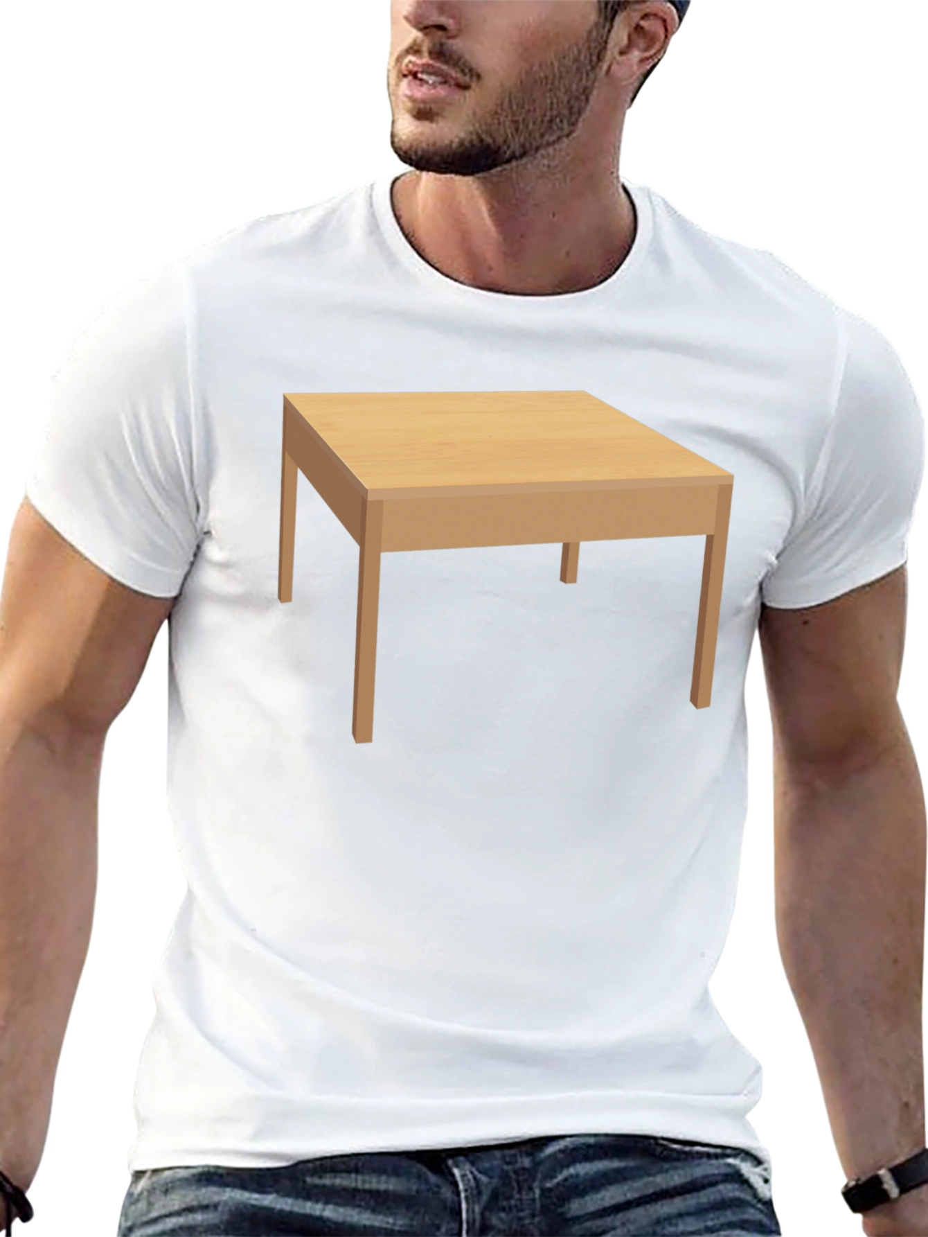 Table Graphic Mens Black T-Shirt