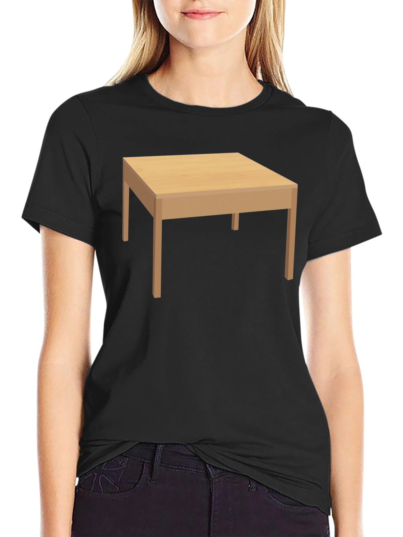 Table Graphic Mens Black T-Shirt