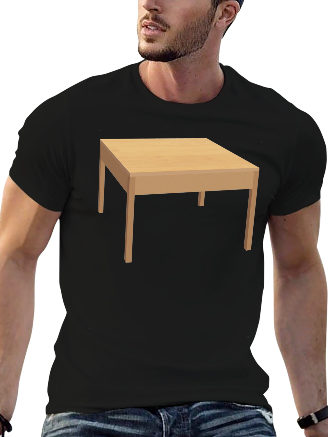 Table Graphic Mens Black T-Shirt