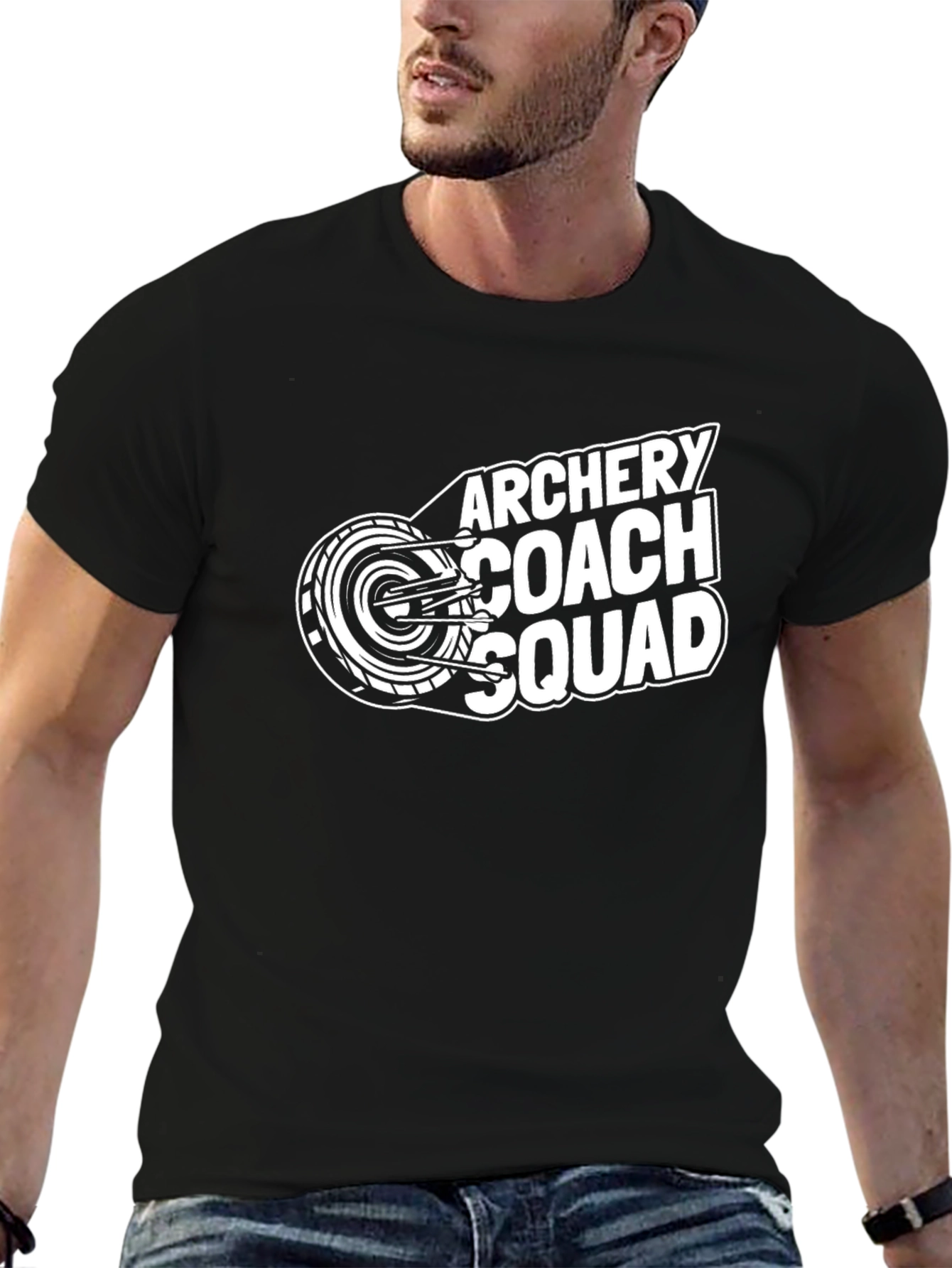 Archery Coach Squad T-Shirt - Black