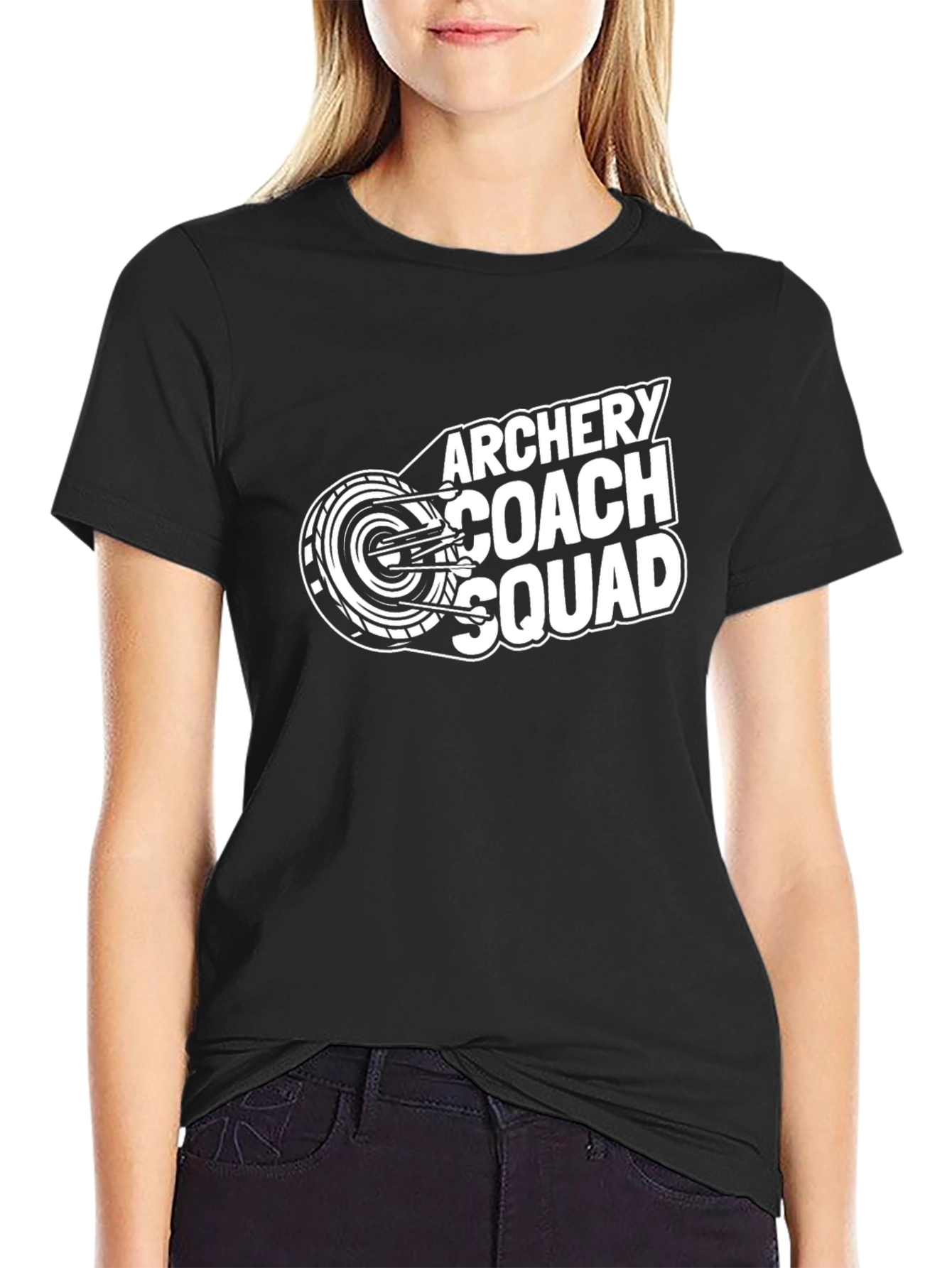 Archery Coach Squad T-Shirt - Black