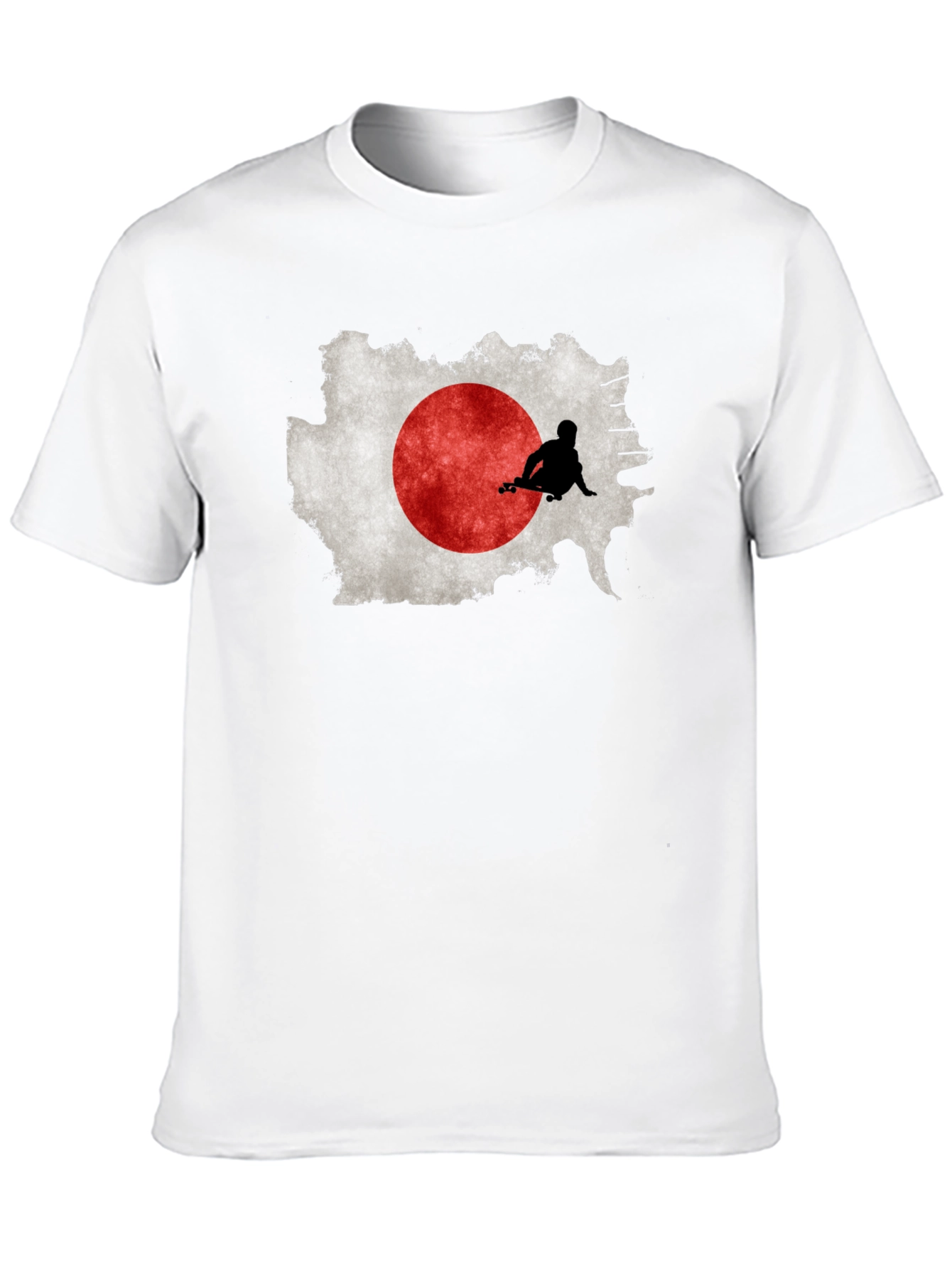 Japan Flag Skateboarder Graphic Tee
