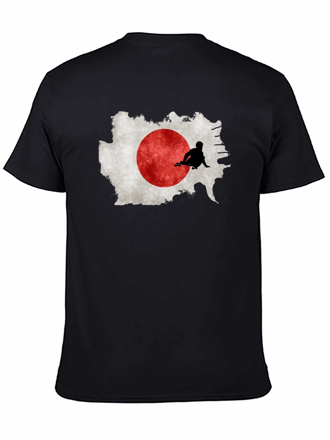 Japan Flag Skateboarder Graphic Tee