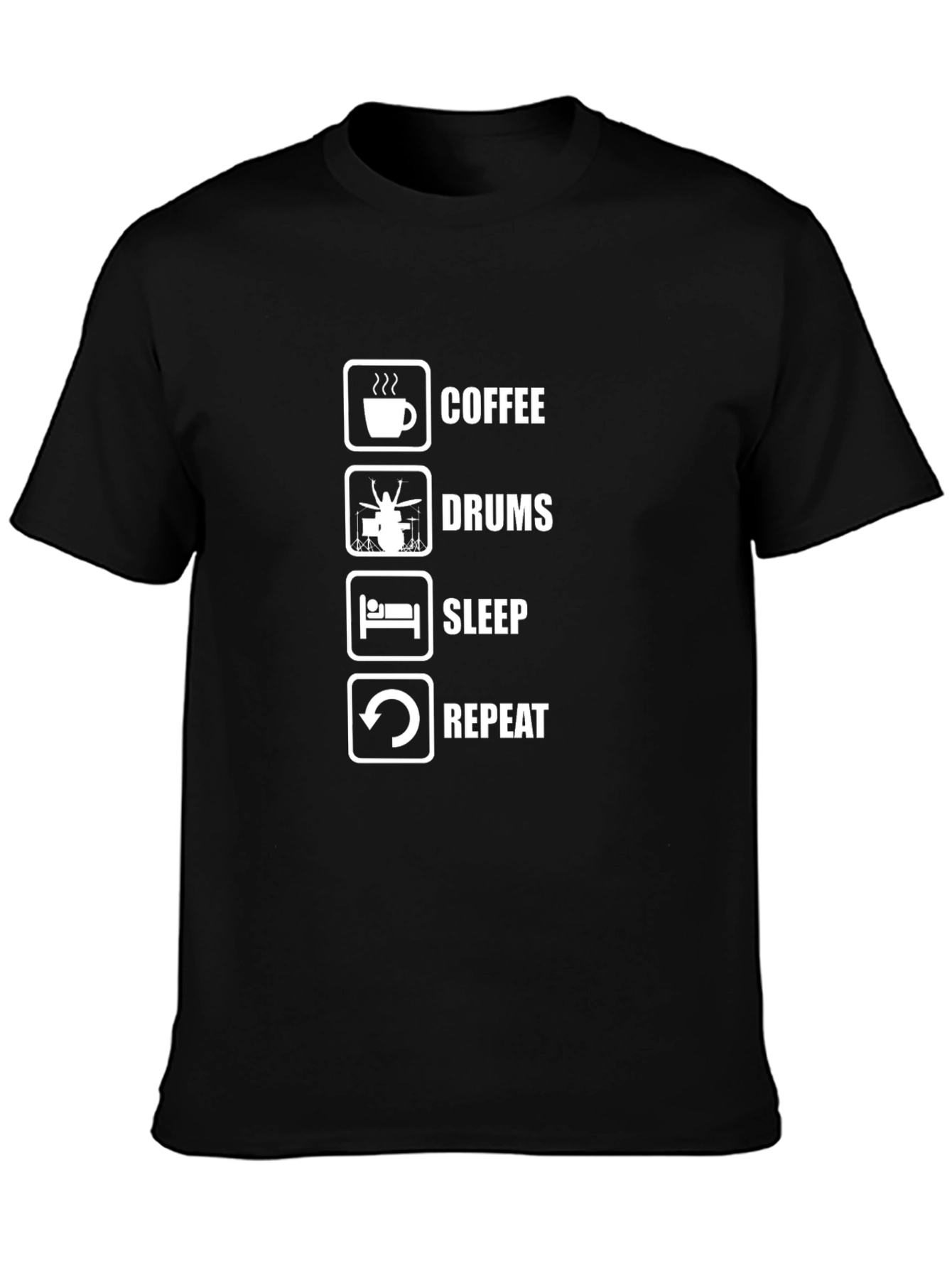 Coffee Drums Sleep Repeat T-Shirt