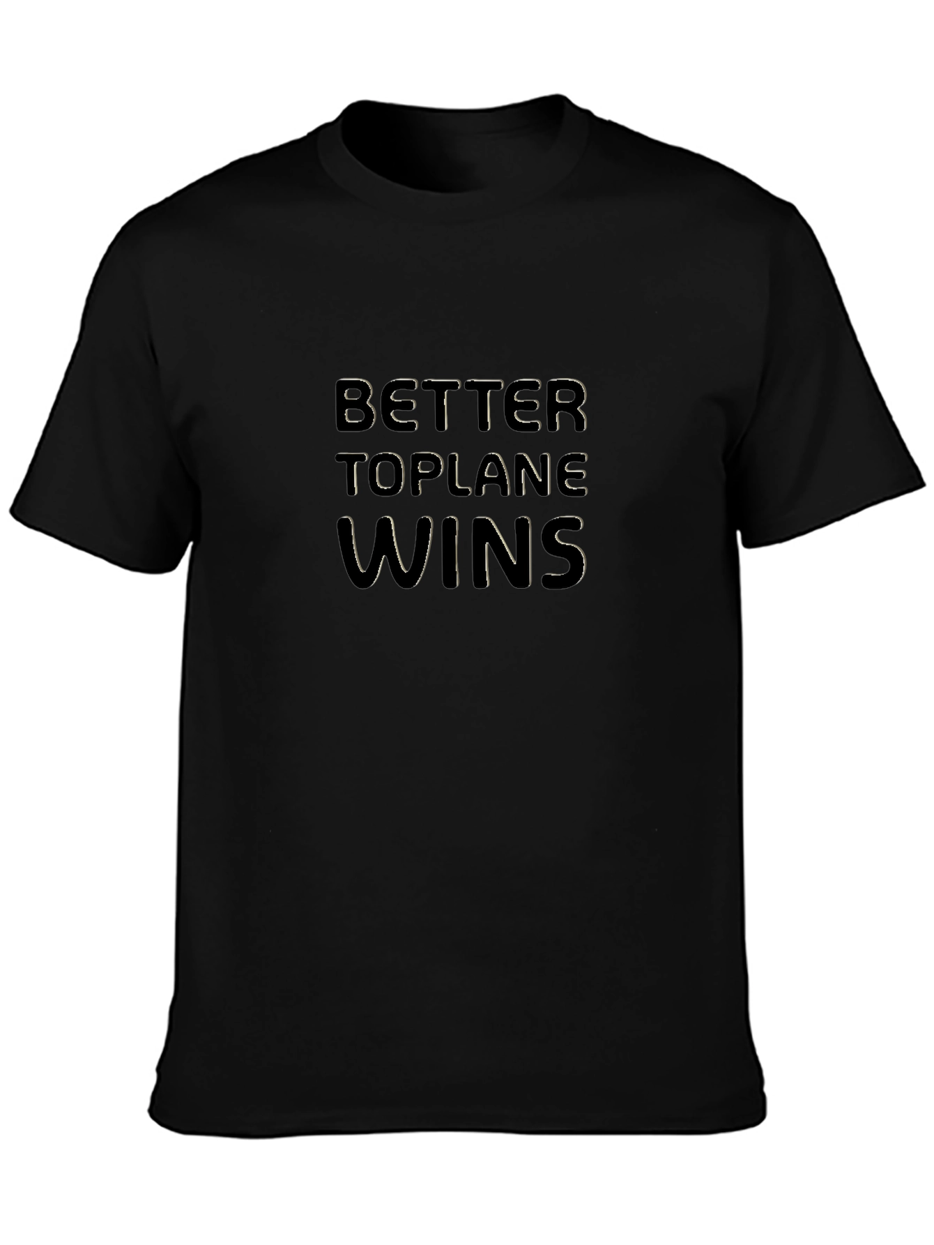 Better Toplane Wins Black Graphic Tee