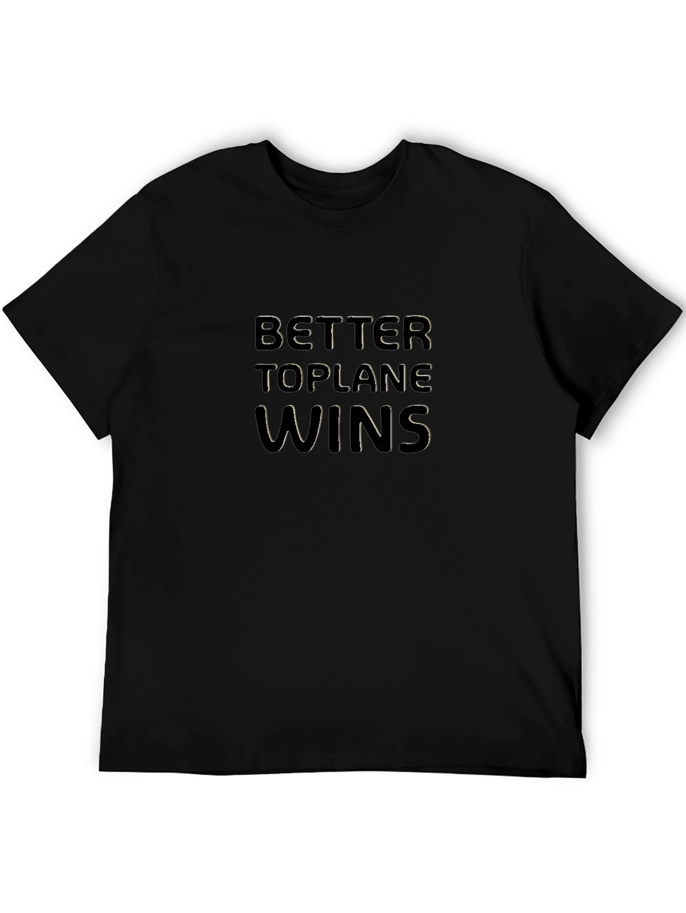 Better Toplane Wins Black Graphic Tee