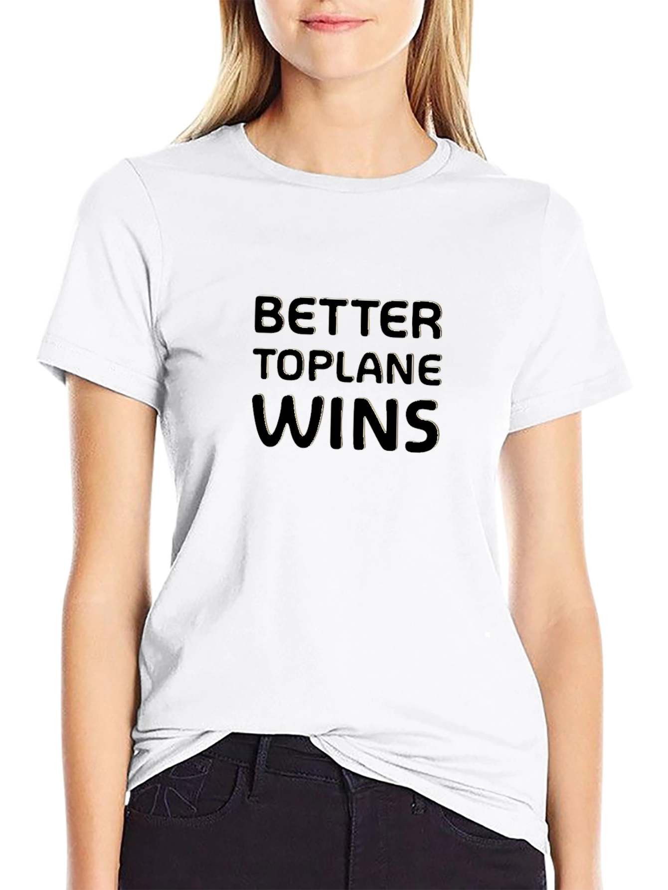 Better Toplane Wins Black Graphic Tee