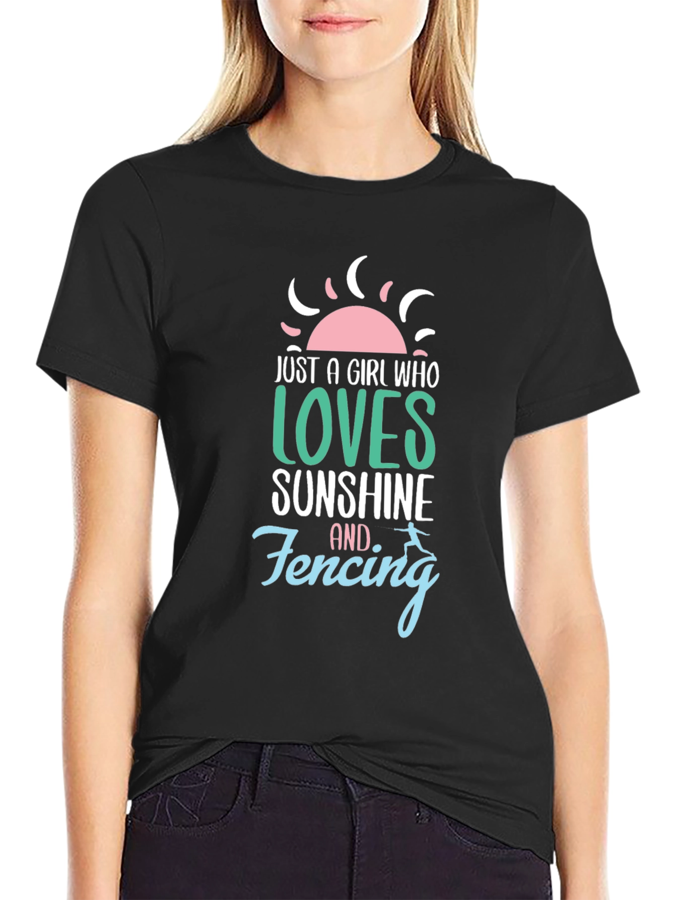 Just a Girl Who Loves Sunshine & Fencing T-Shirt