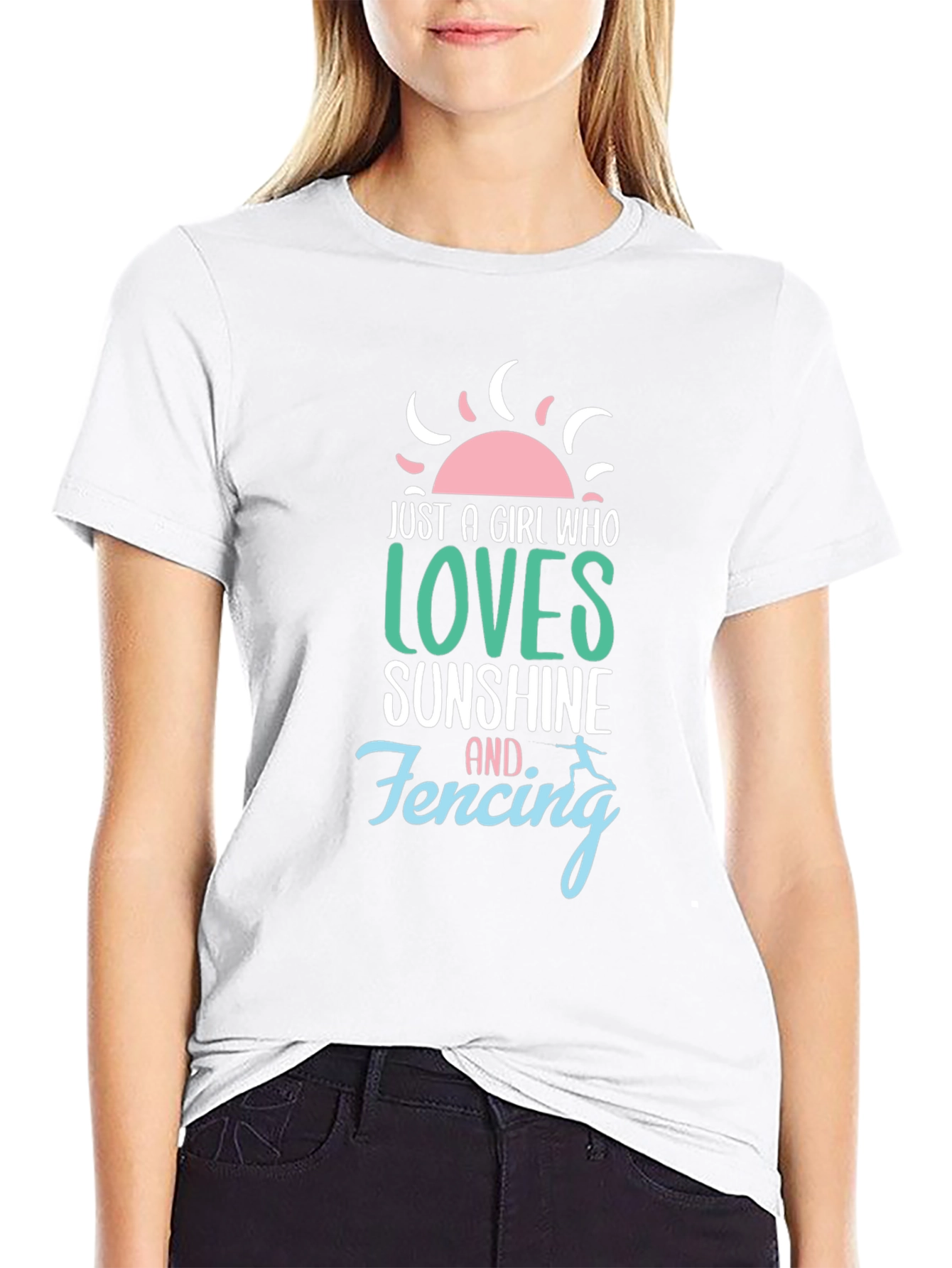 Just a Girl Who Loves Sunshine & Fencing T-Shirt