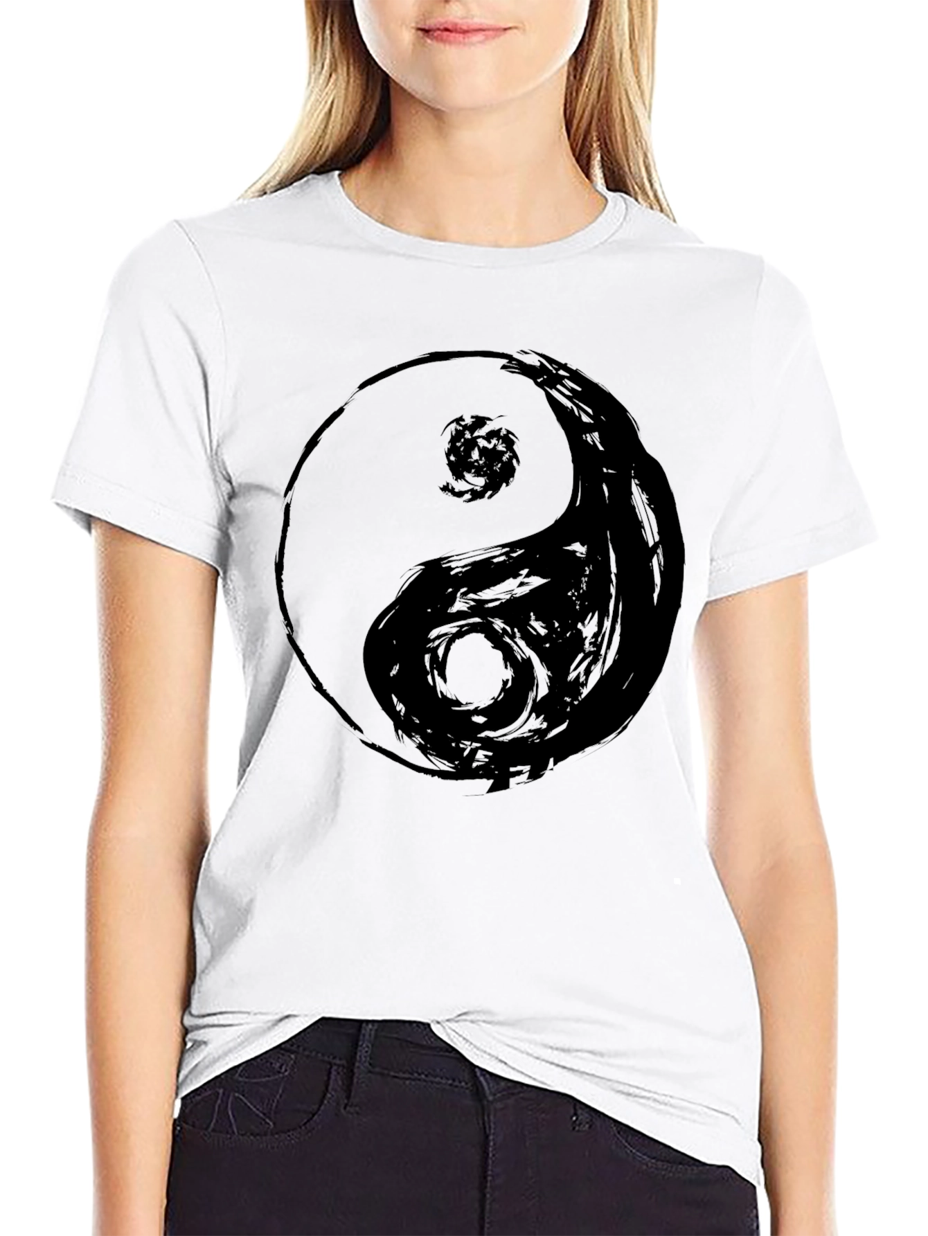 Yin Yang Graphic Tee - Black Comfort Fit