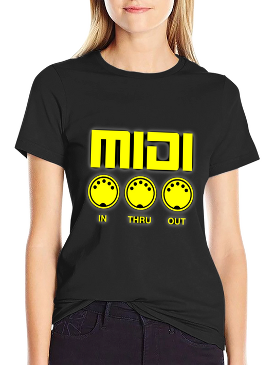 MIDI In Thru Out Music Producer T-Shirt