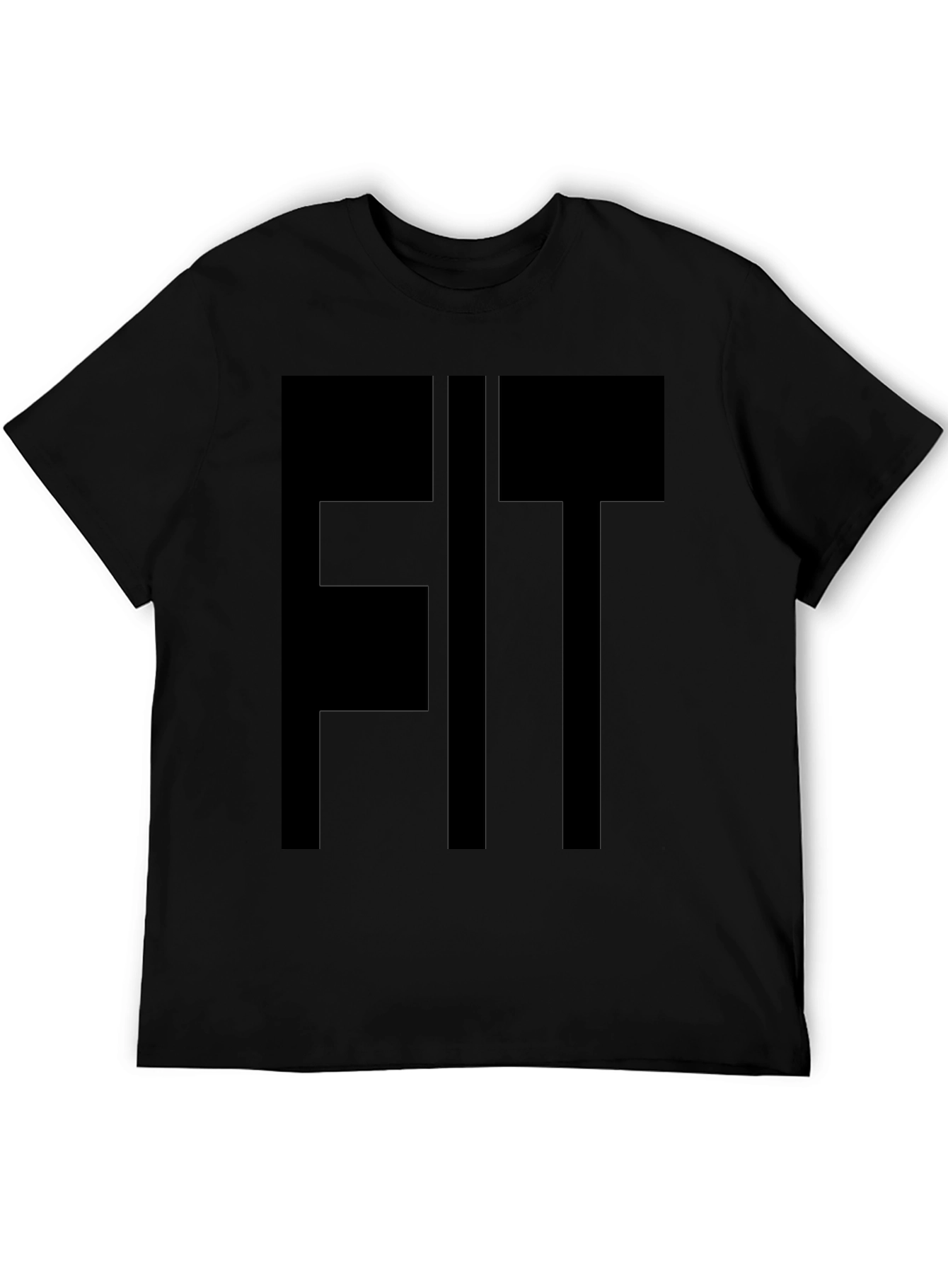 FIT Graphic Tee - Black Cotton Blend