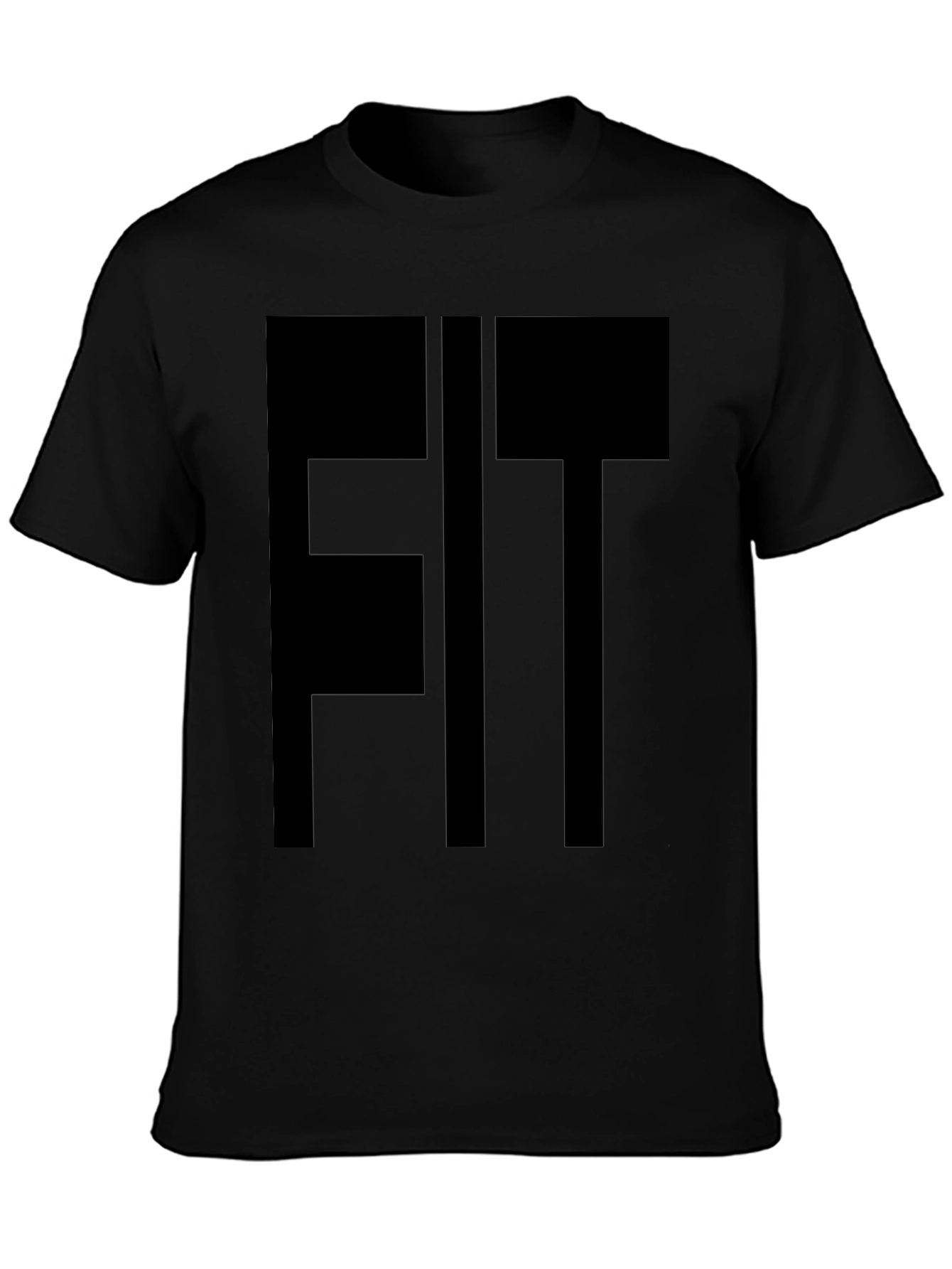 FIT Graphic Tee - Black Cotton Blend