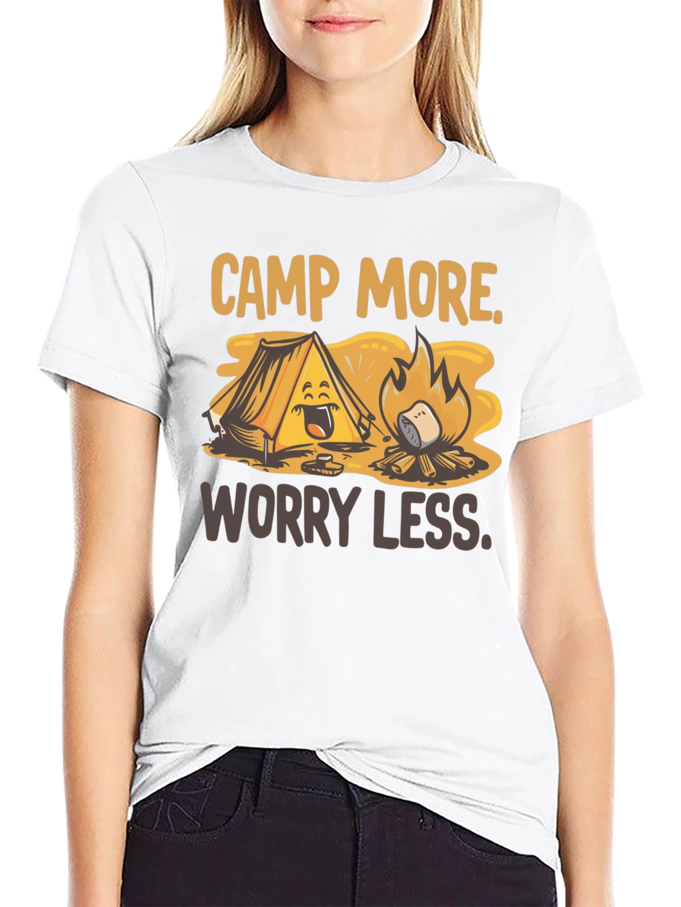 Camp More Worry Less Graphic Tee