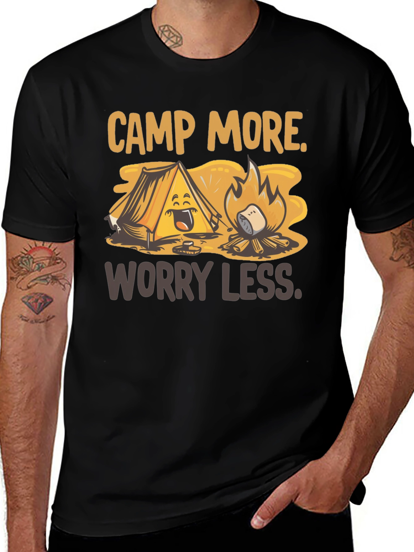 Camp More Worry Less Graphic Tee