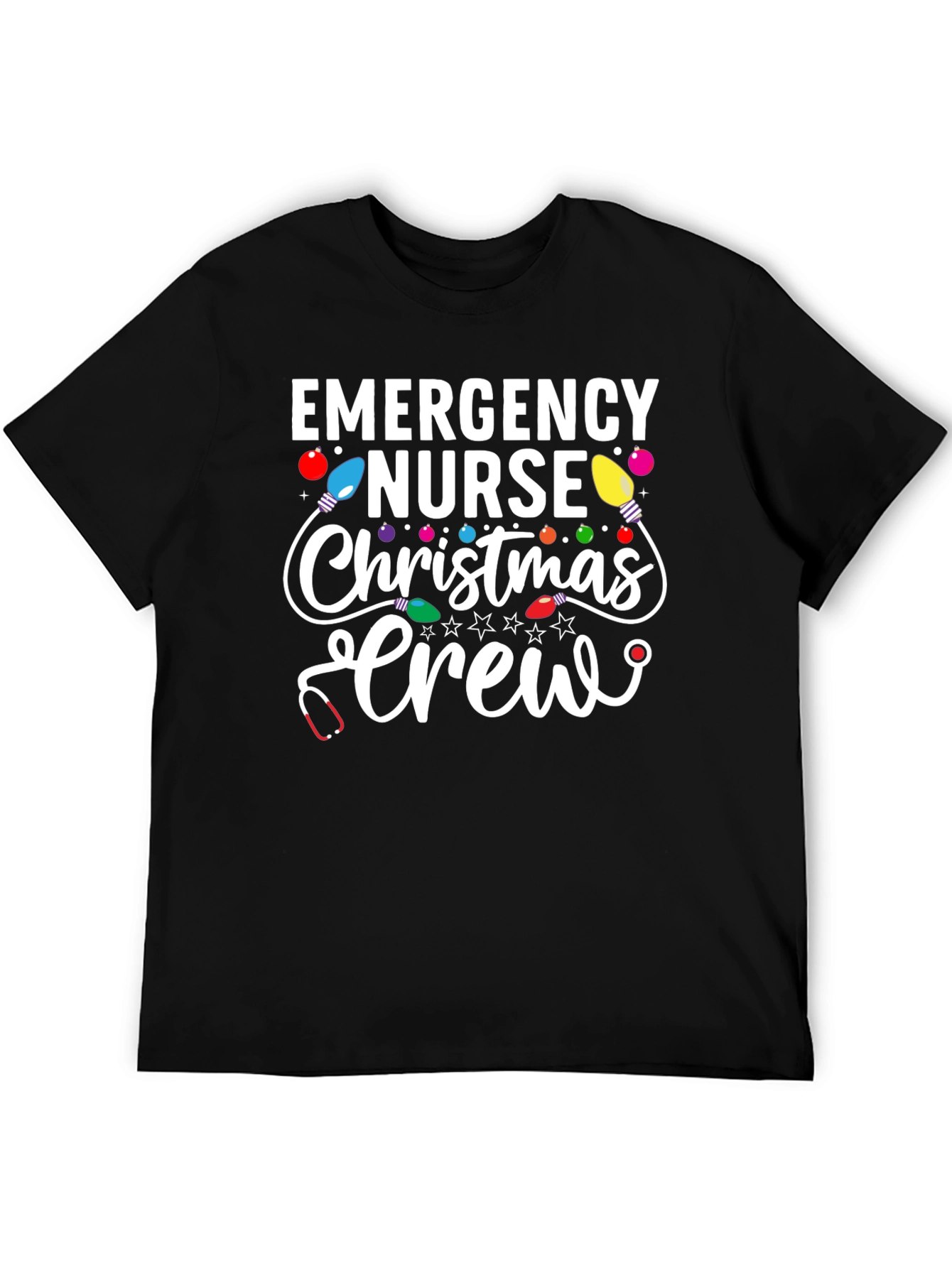 Emergency Nurse Christmas Crew T-Shirt