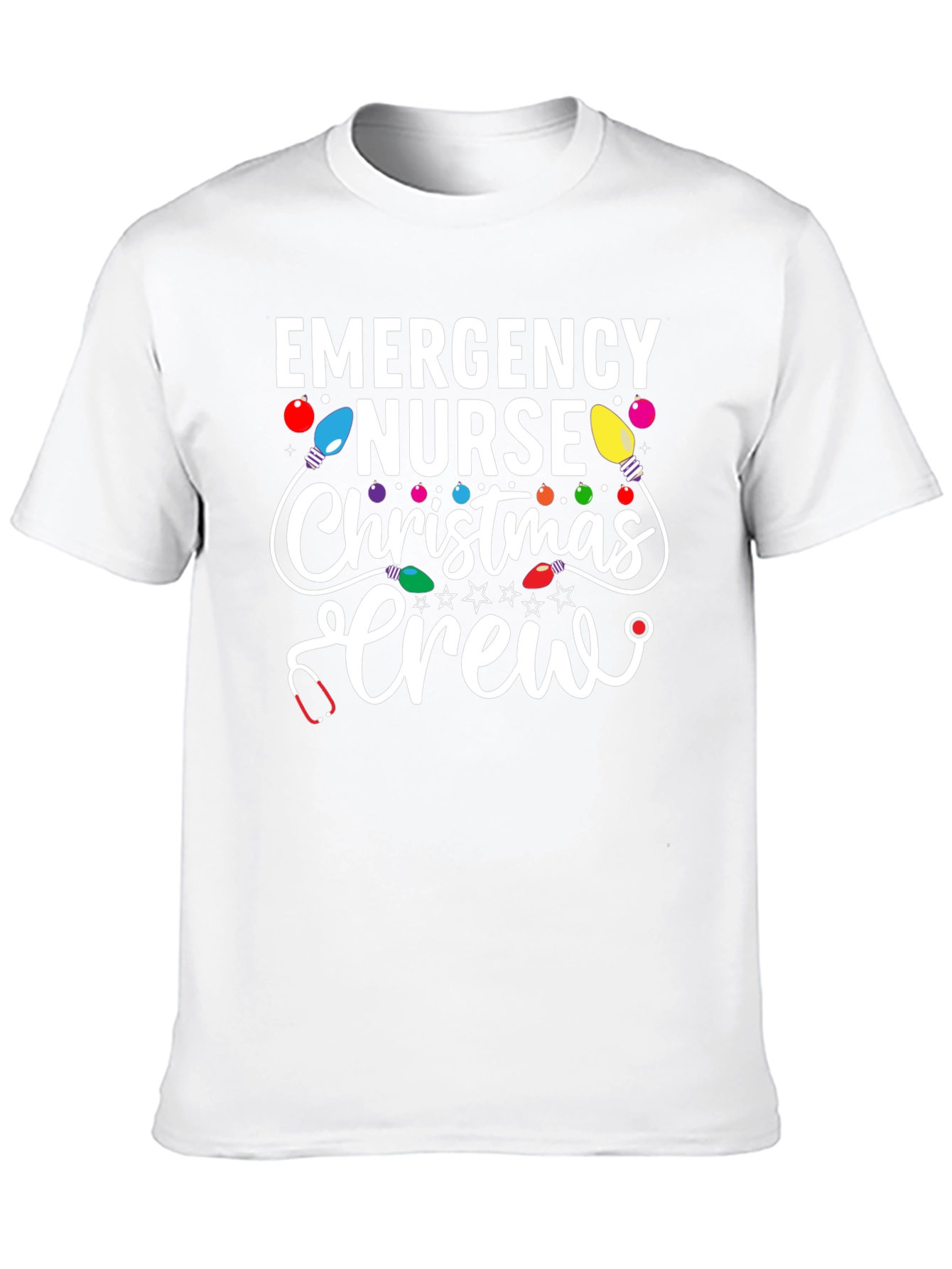 Emergency Nurse Christmas Crew T-Shirt