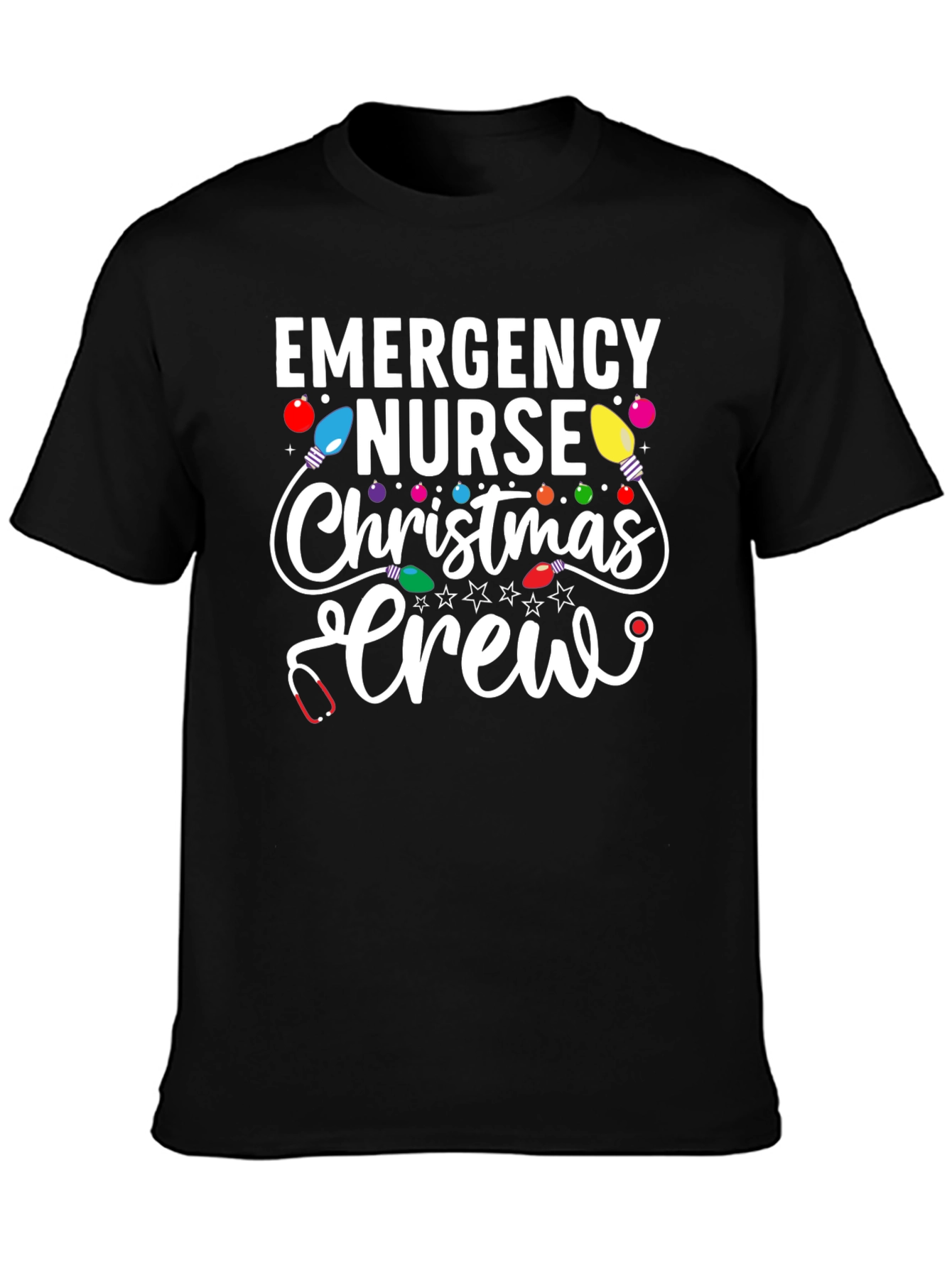 Emergency Nurse Christmas Crew T-Shirt