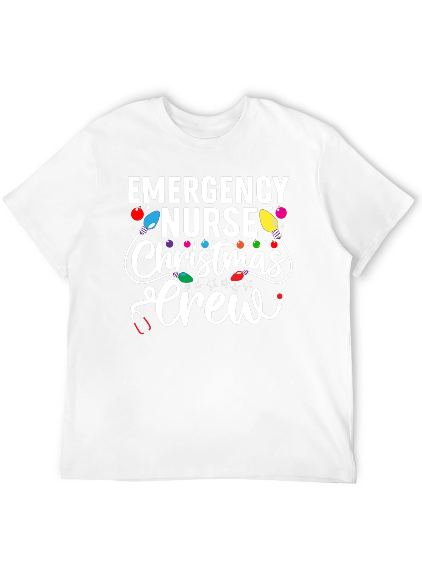 Emergency Nurse Christmas Crew T-Shirt