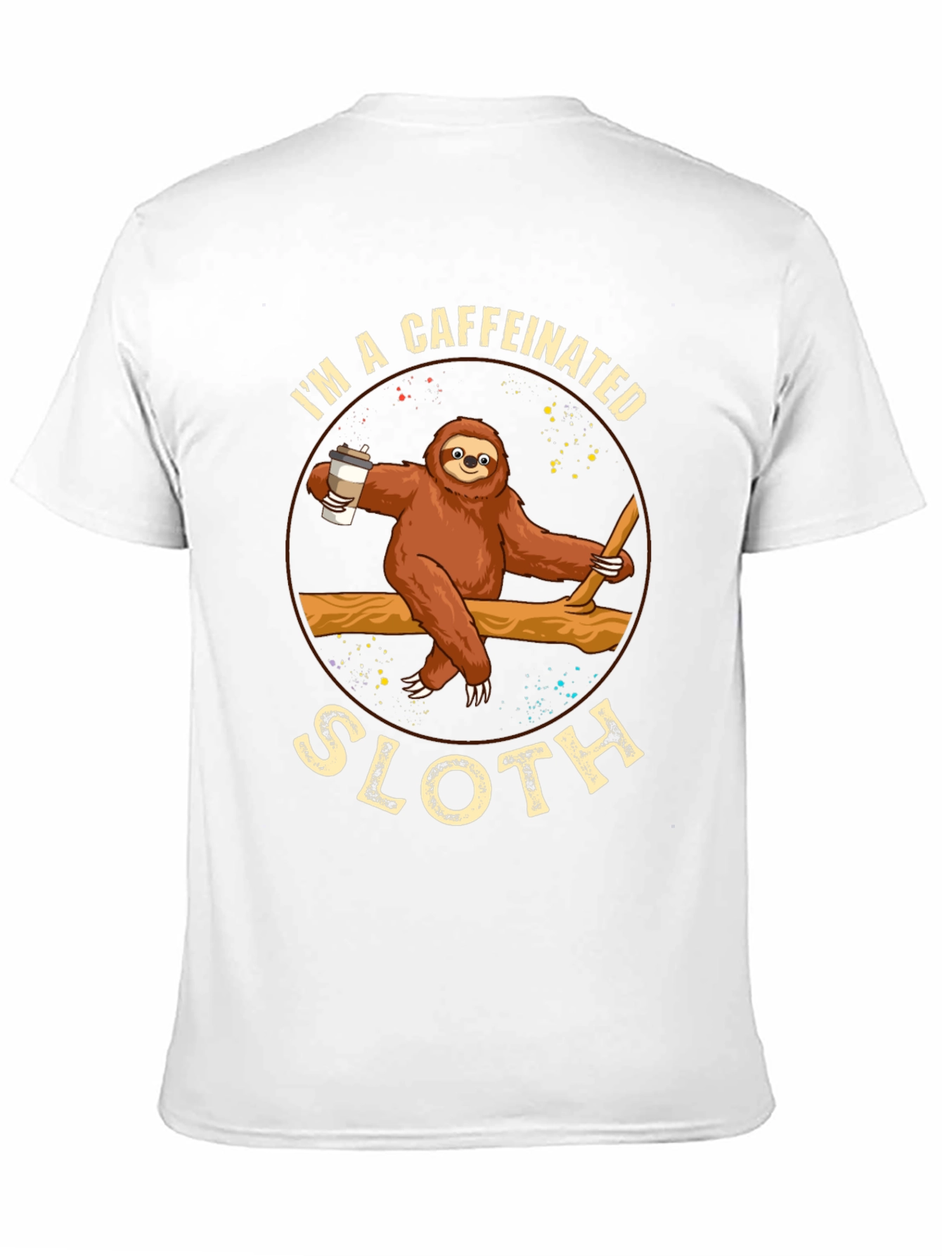 Caffeinated Sloth Graphic T-Shirt - Unisex