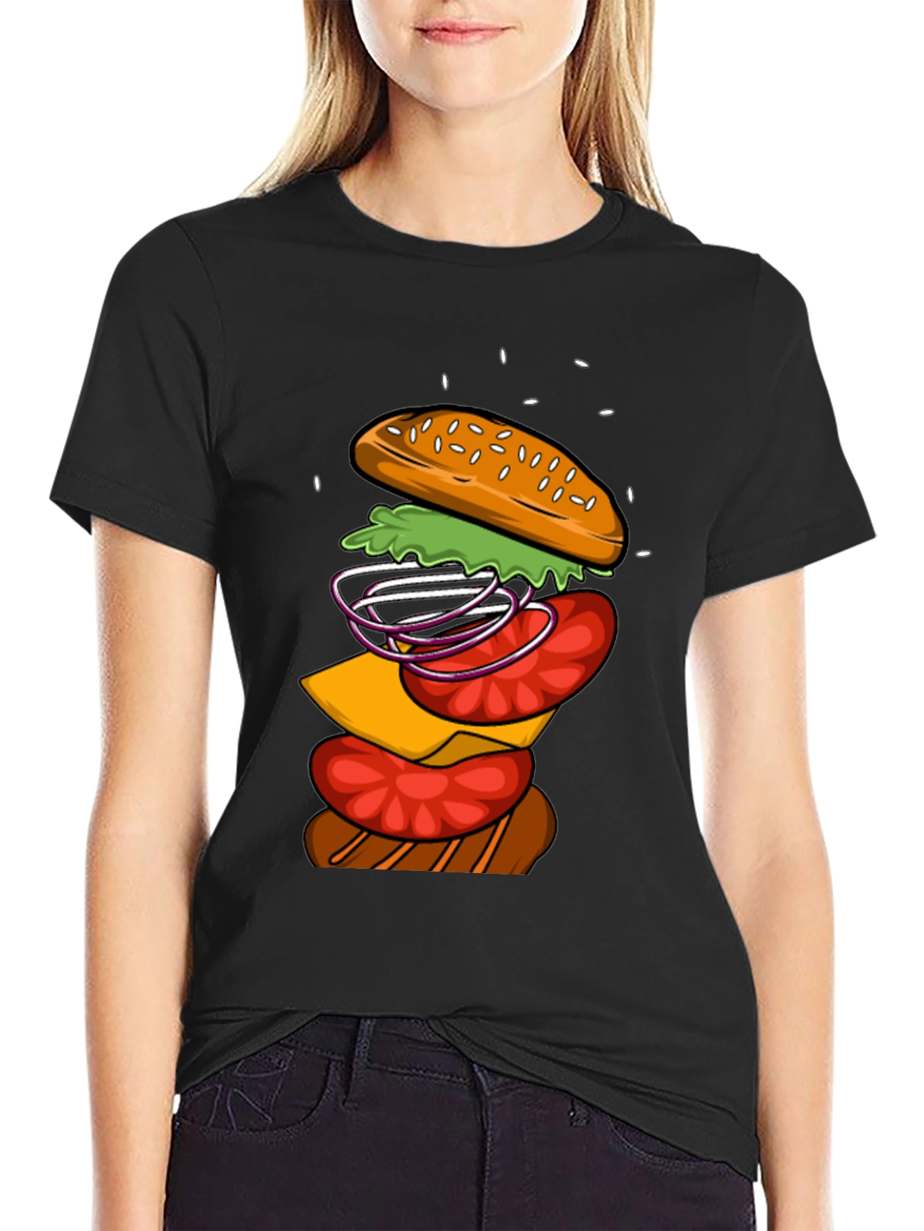Burger Graphic T-Shirt - Casual Wear