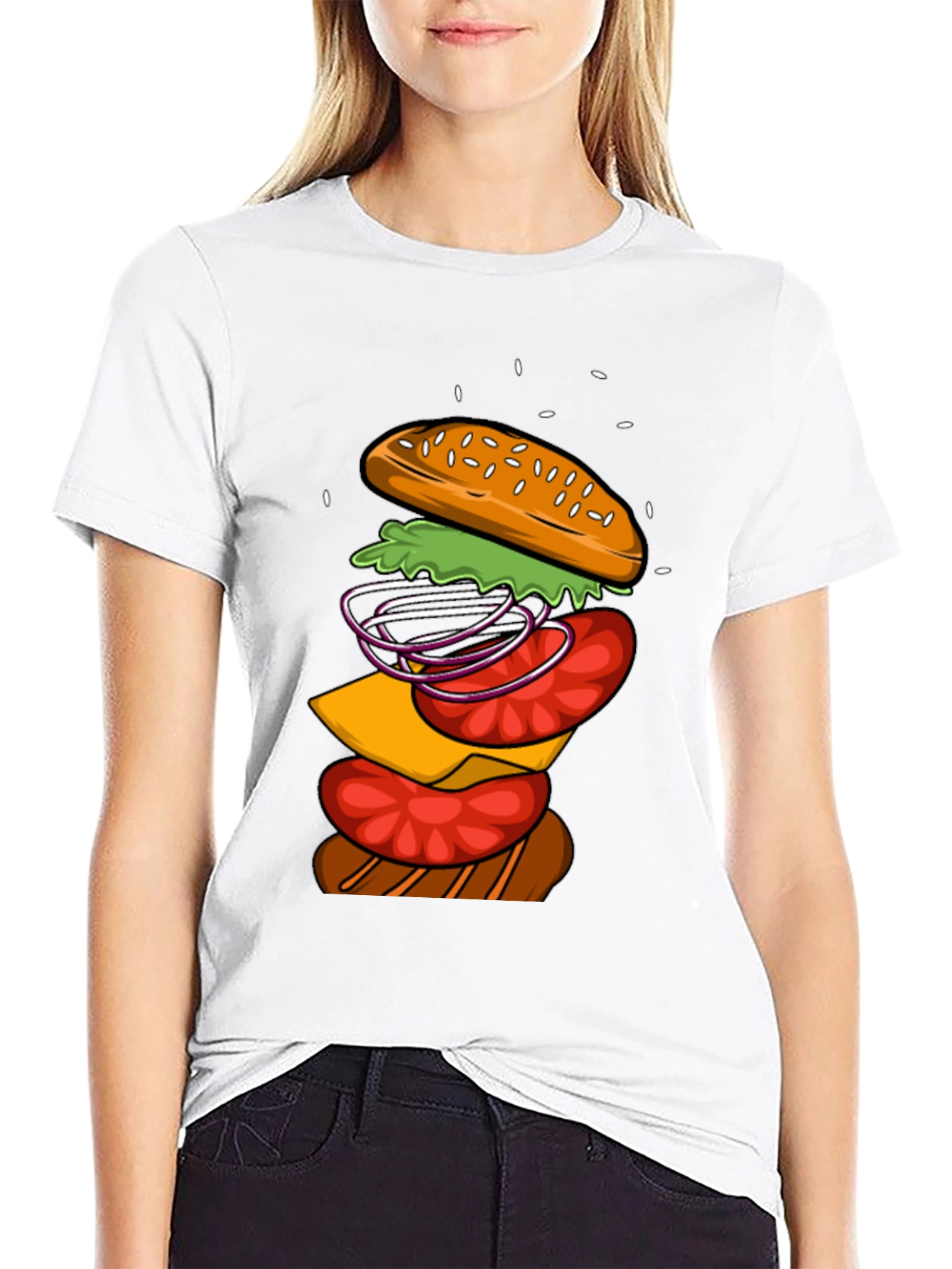 Burger Graphic T-Shirt - Casual Wear