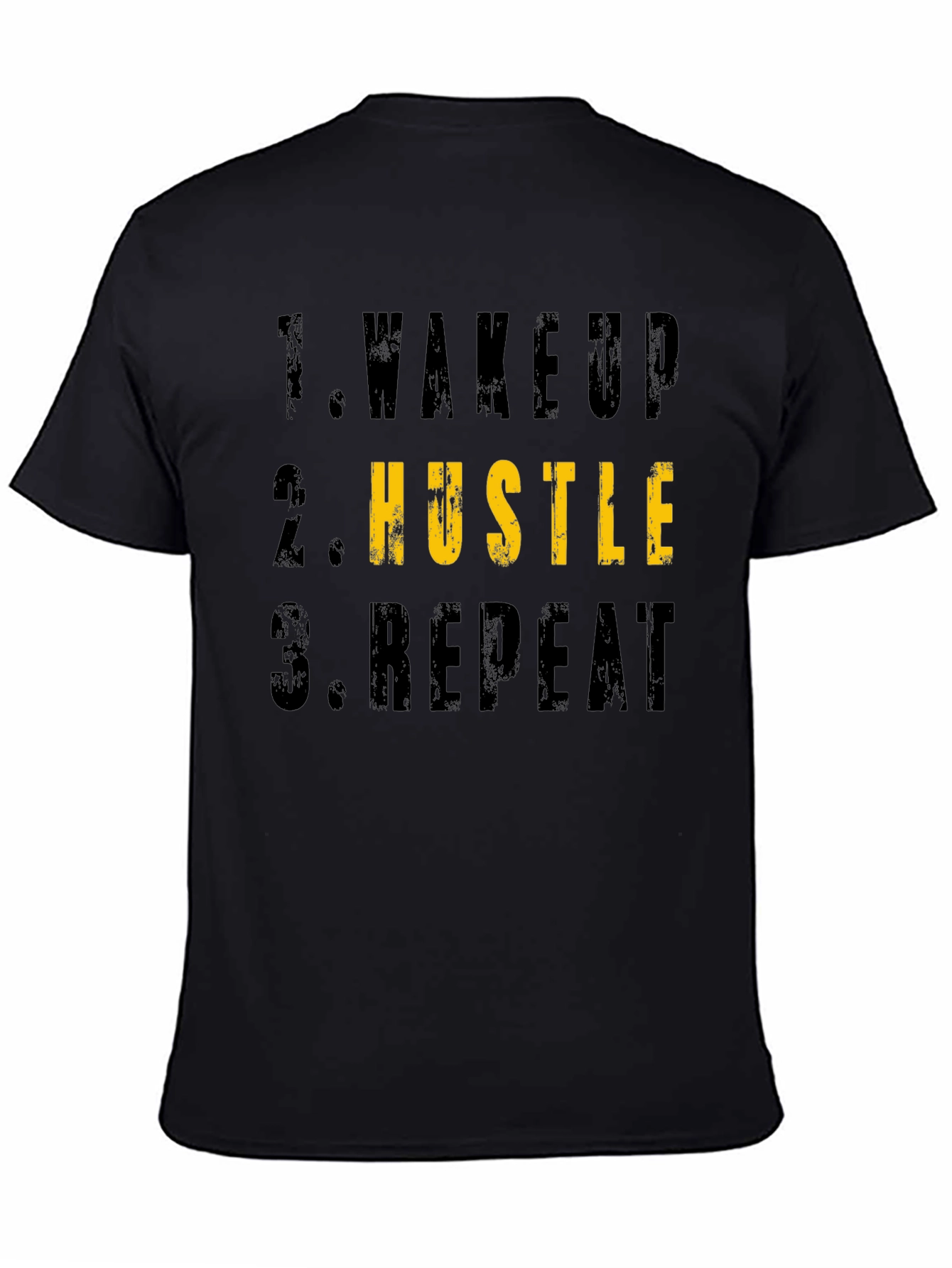 Wake Up Hustle Repeat Graphic T-Shirt