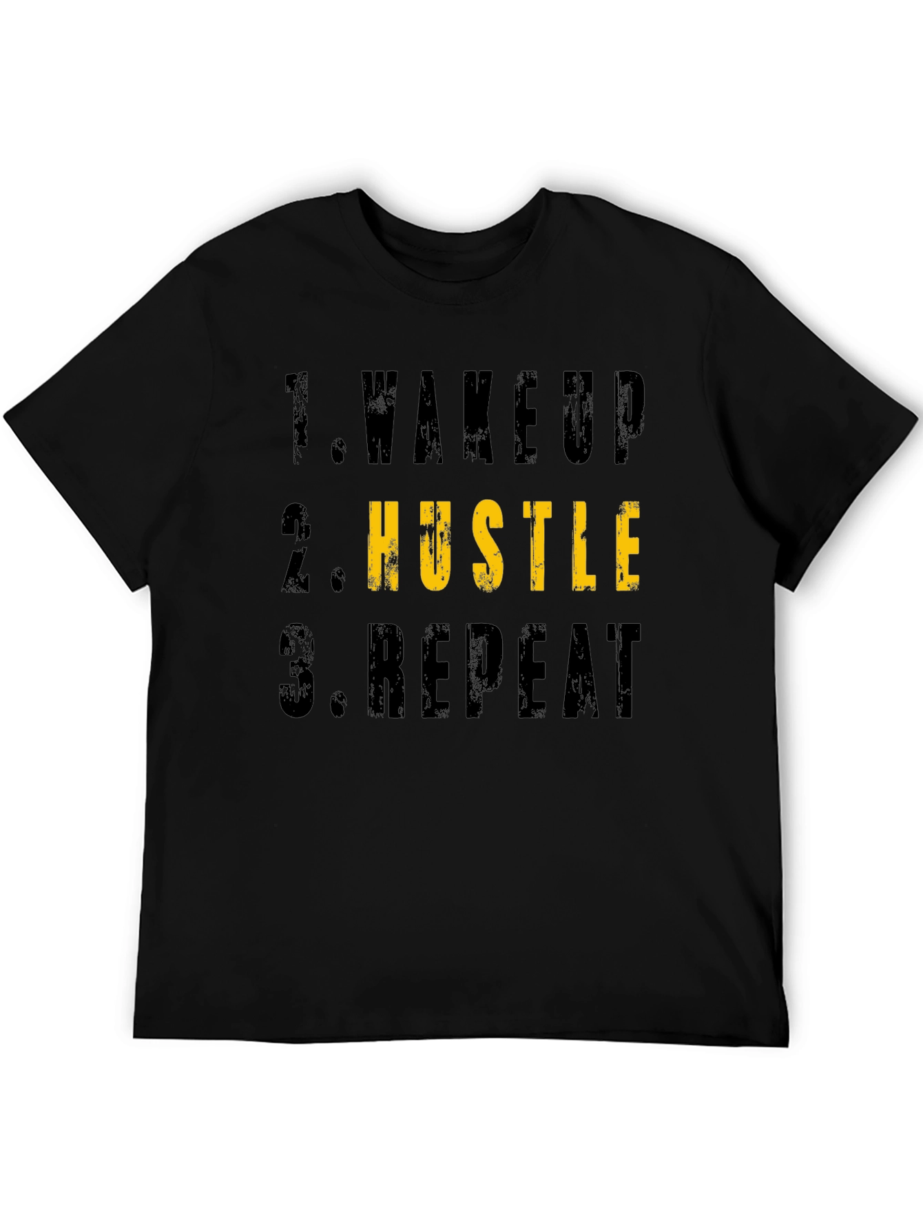 Wake Up Hustle Repeat Graphic T-Shirt