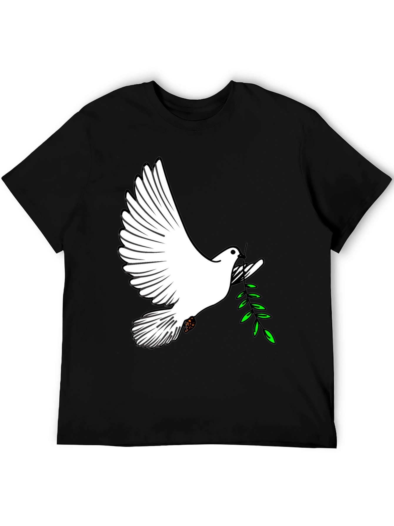 Peace Dove Graphic Tee - Stylish Black T-Shirt