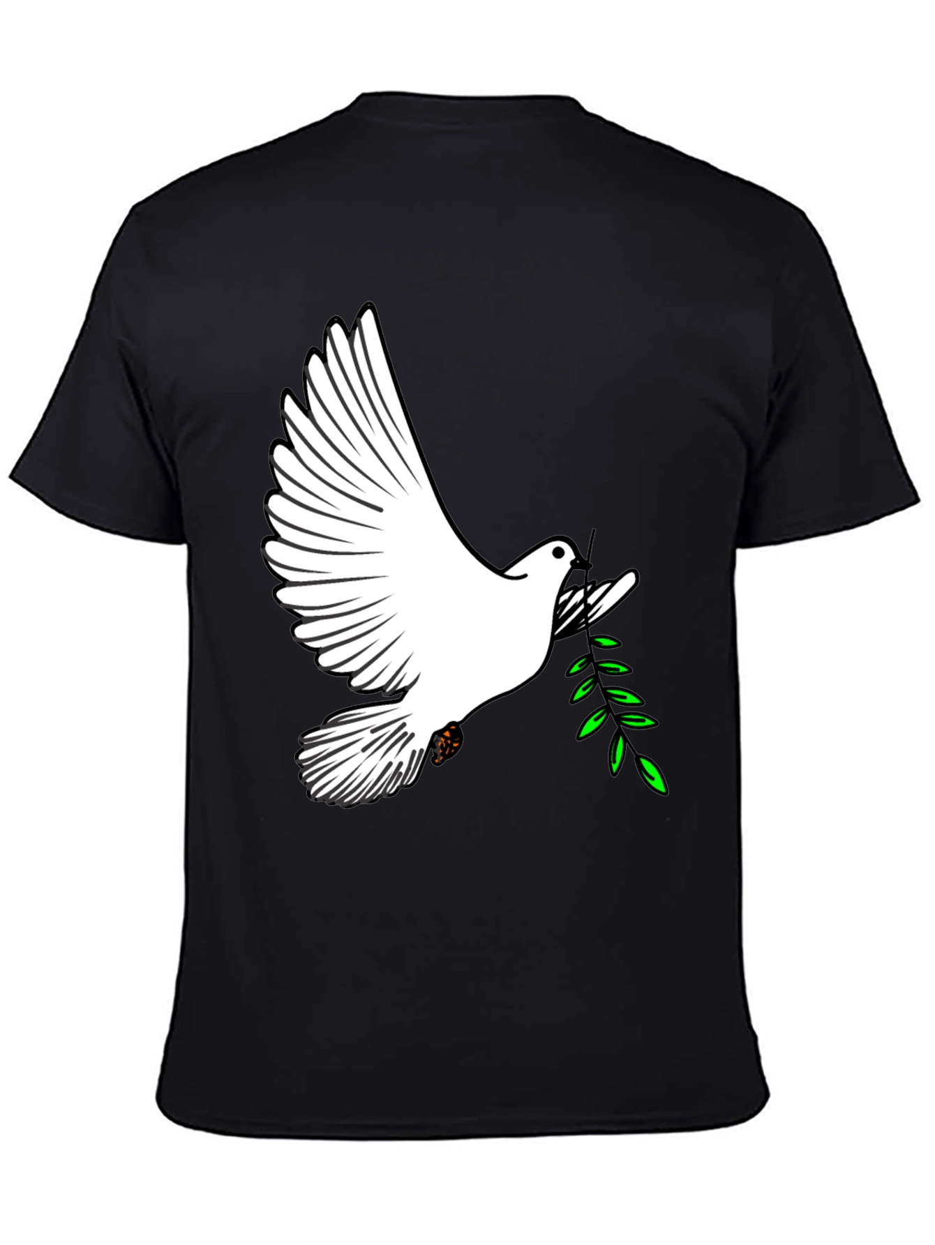 Peace Dove Graphic Tee - Stylish Black T-Shirt
